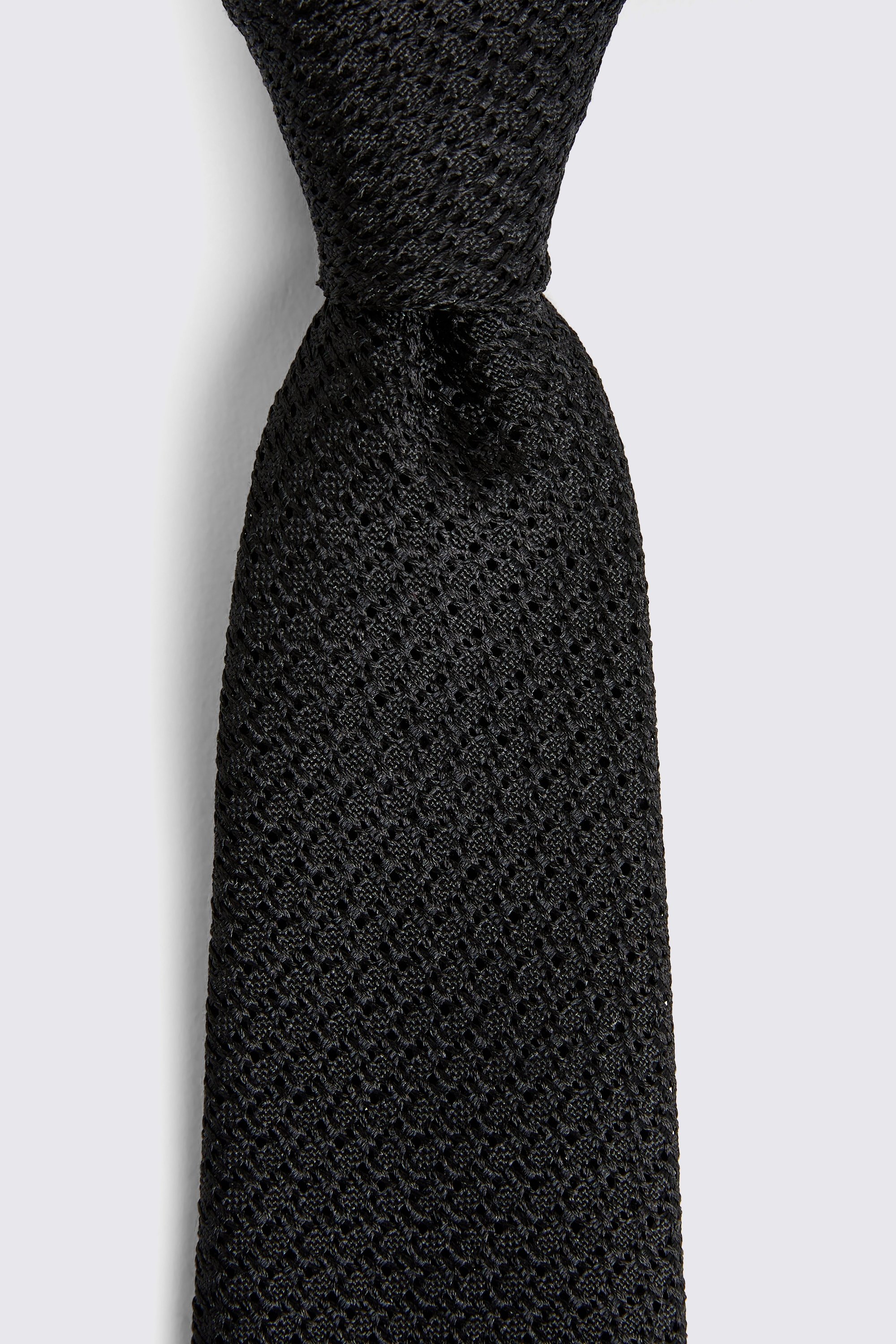 Italian Black Grenadine Tie