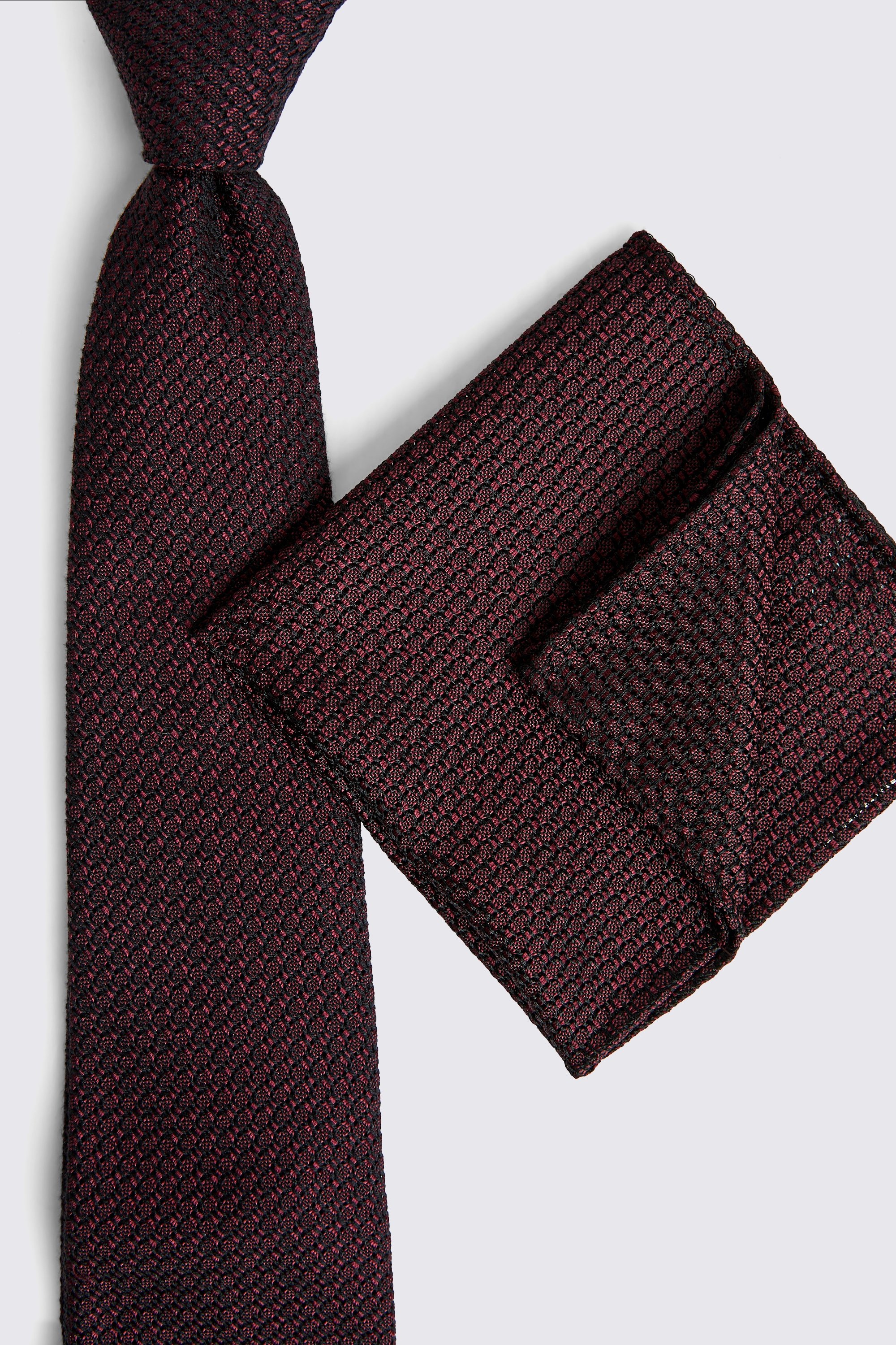 Italian Burgundy Grenadine Tie | Buy Online at Moss