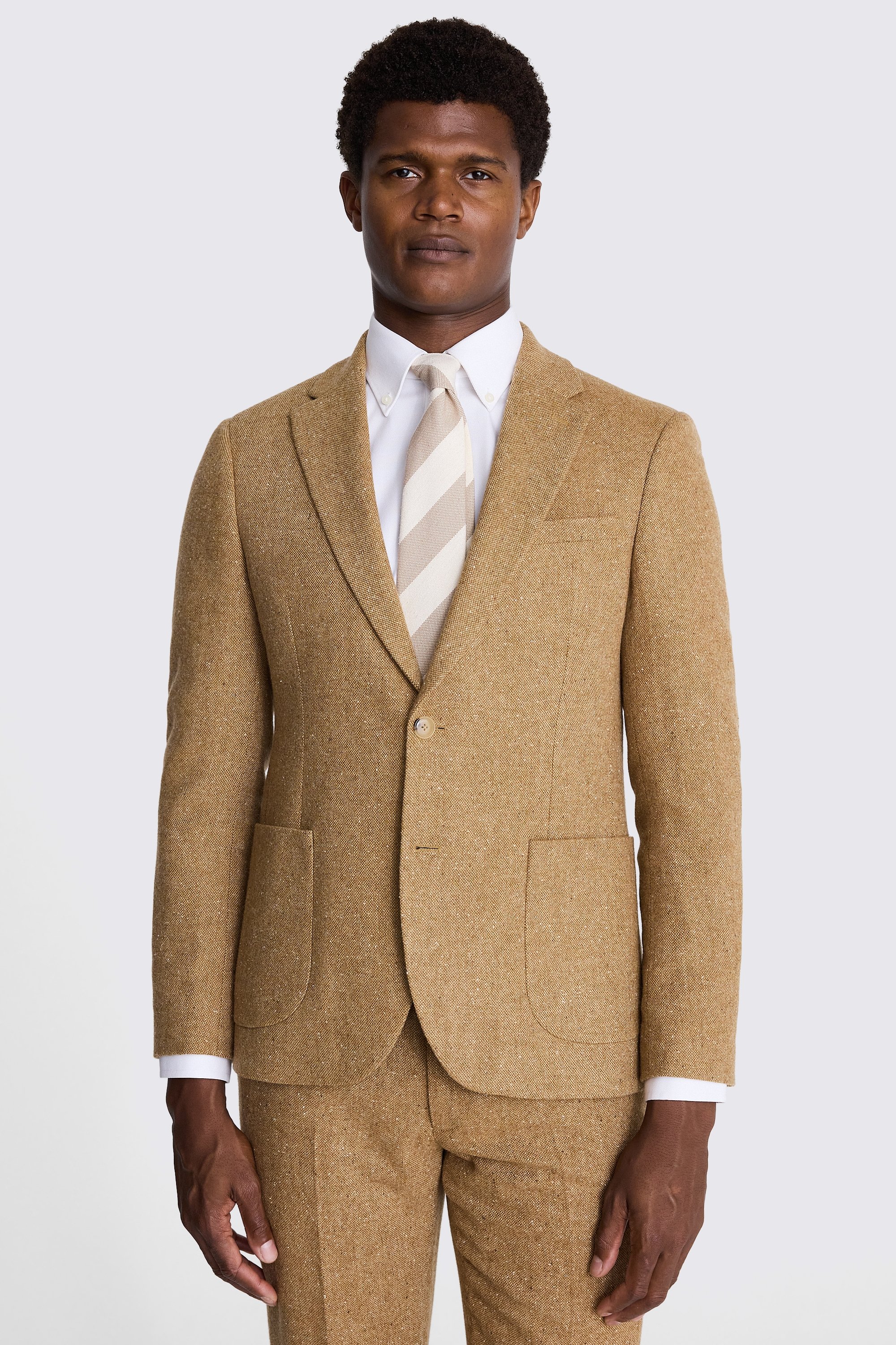 Slim Fit Gold Tweed Jacket