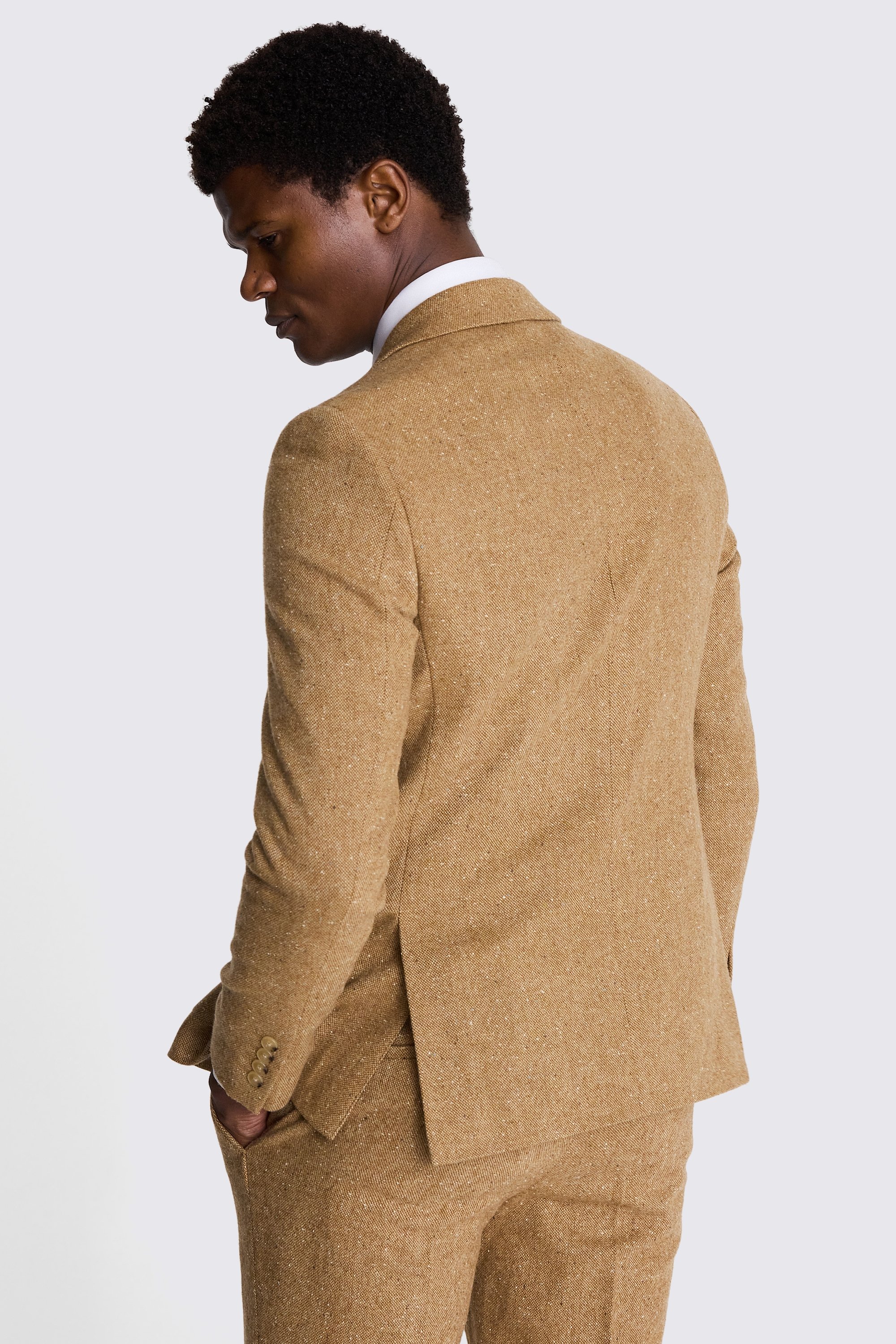 Slim Fit Gold Tweed Jacket