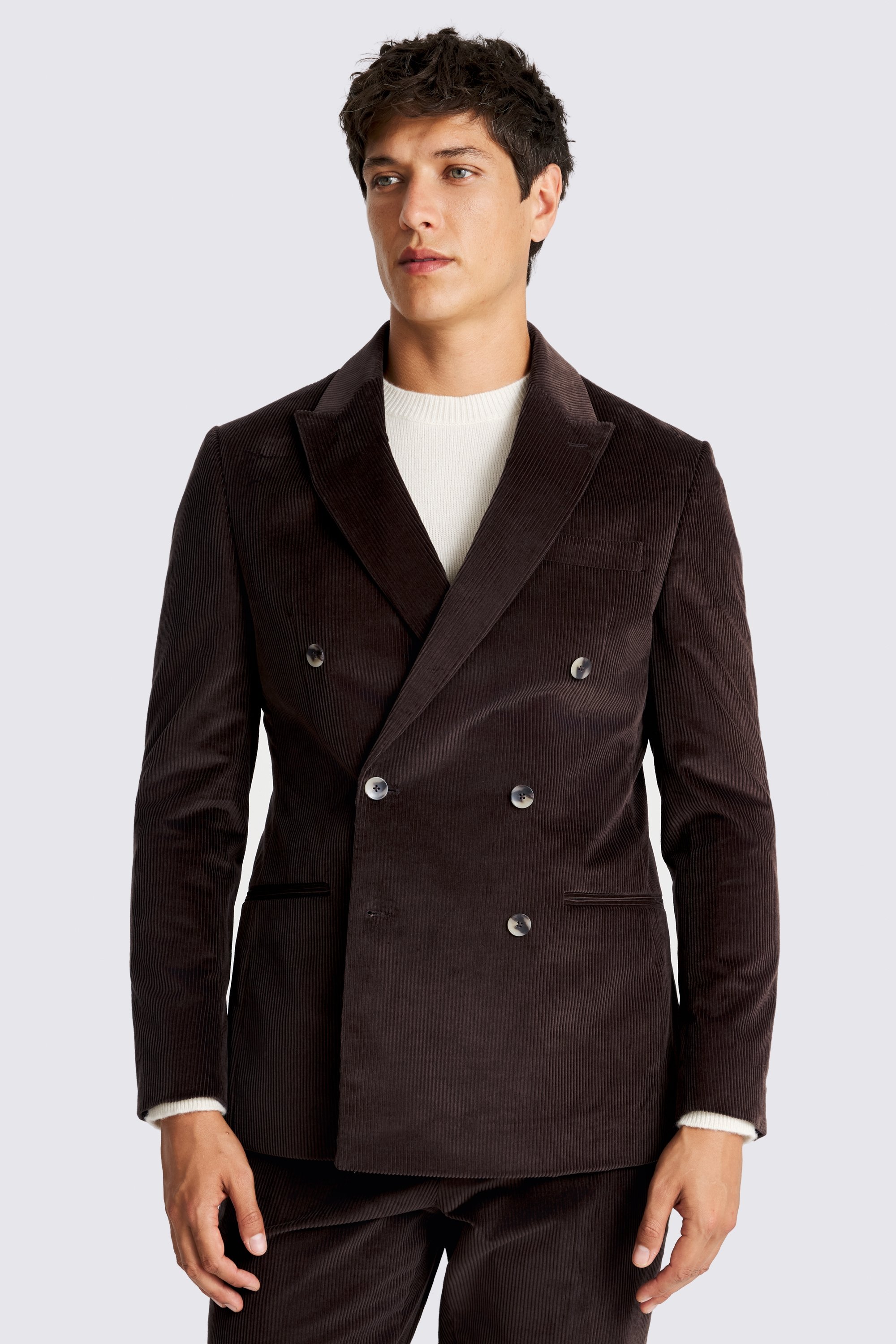 Custom Made dark brown corduroy suit