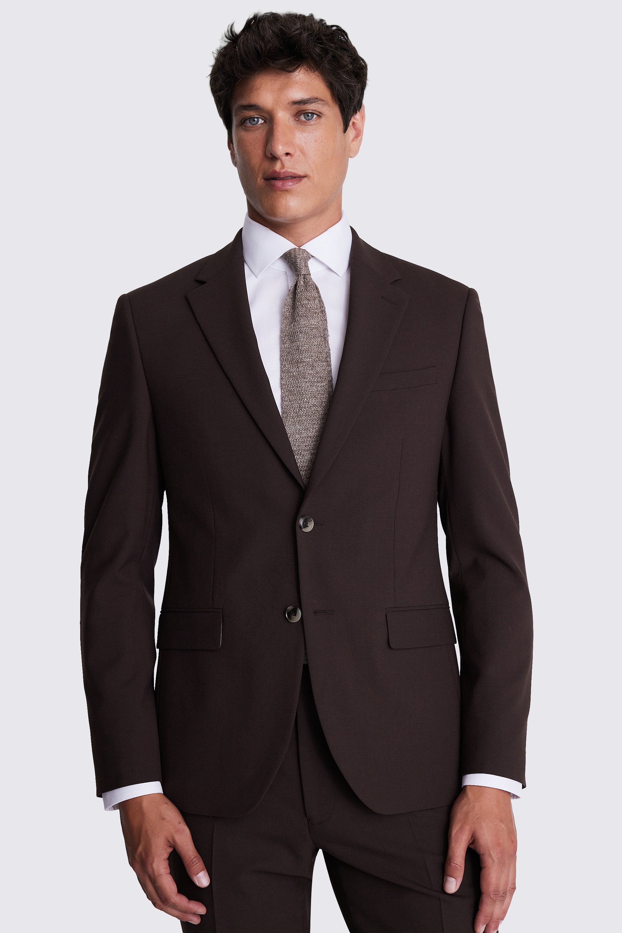 DKNY Slim Fit Brown Jacket