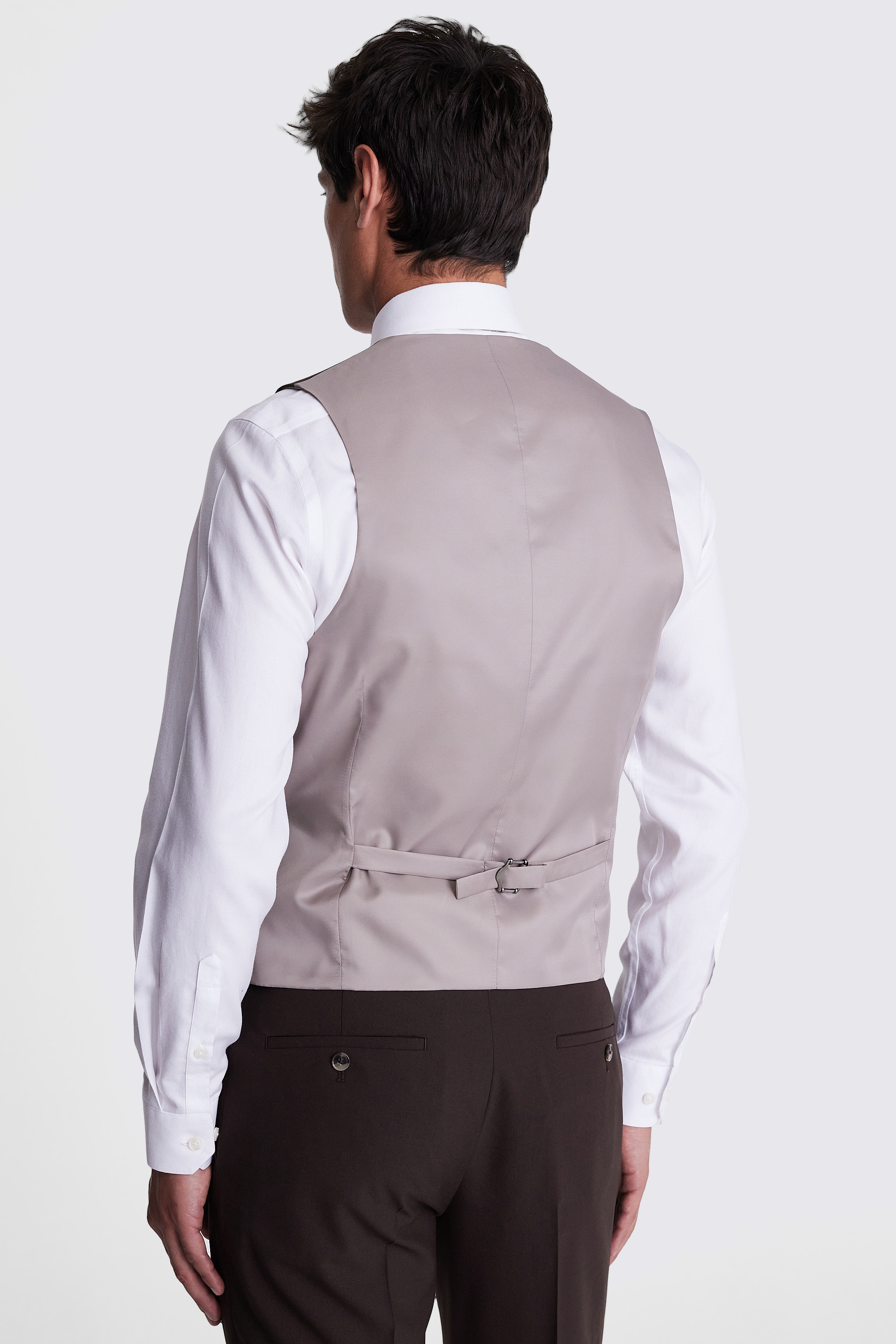 DKNY Slim Fit Brown Vest