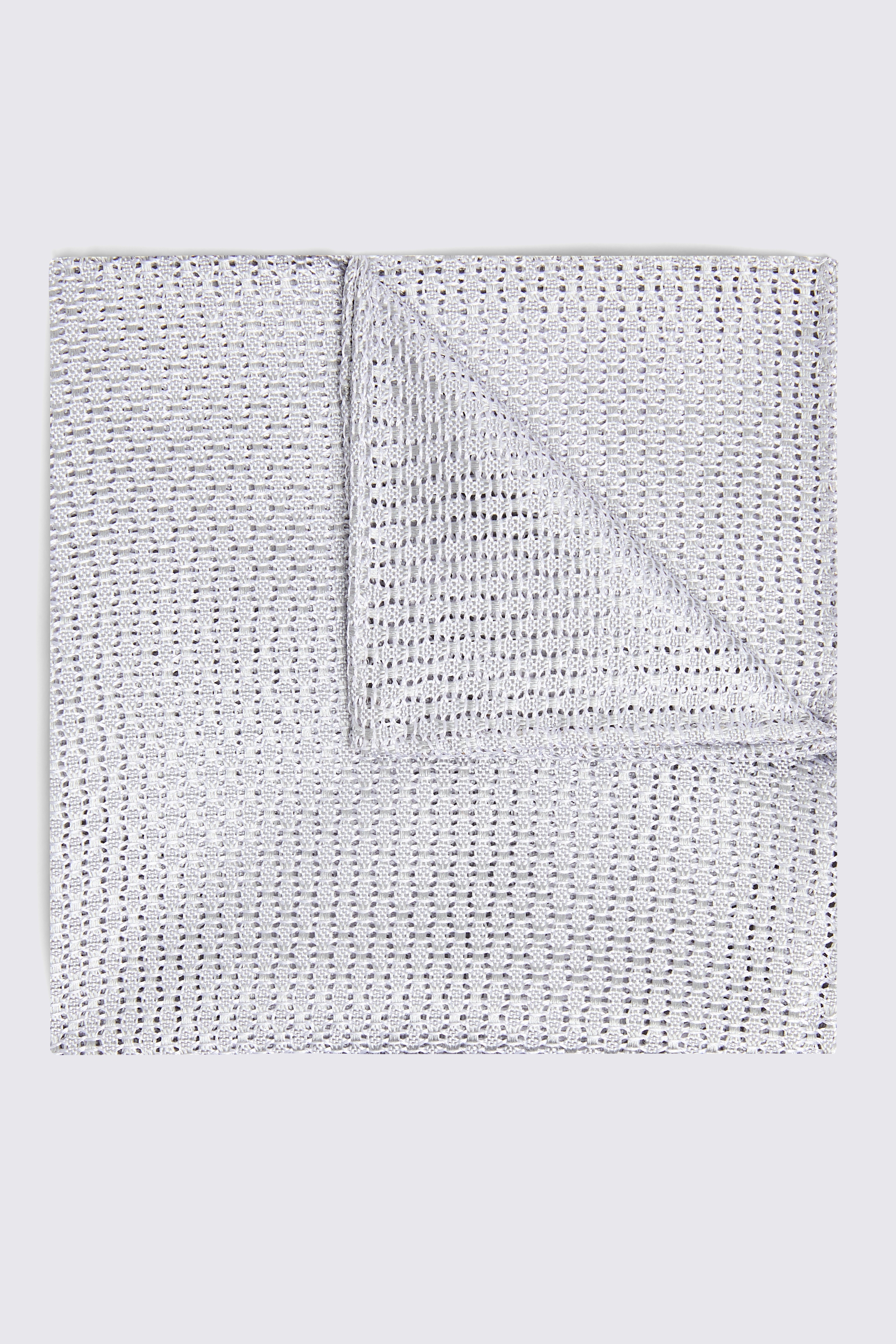 Silver Grenadine Pocket Square