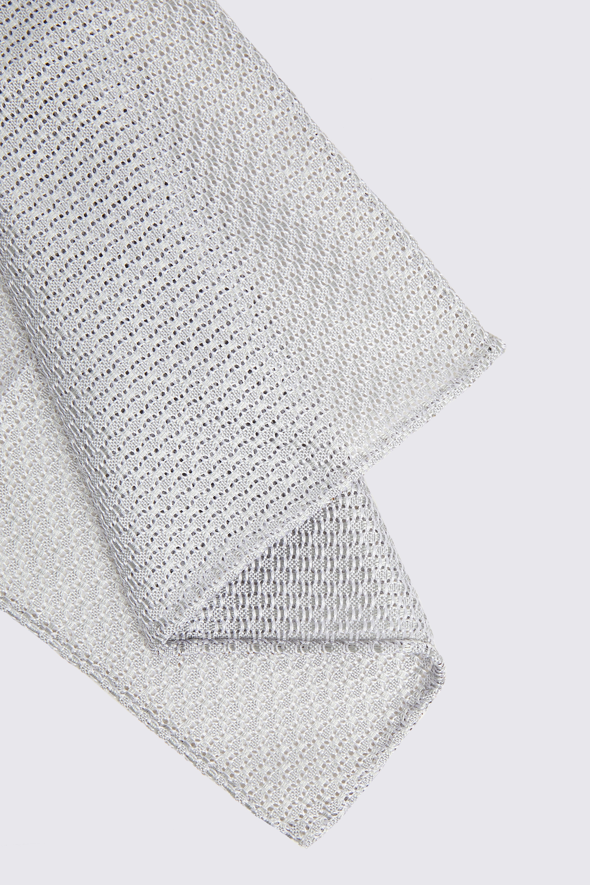 Silver Grenadine Pocket Square