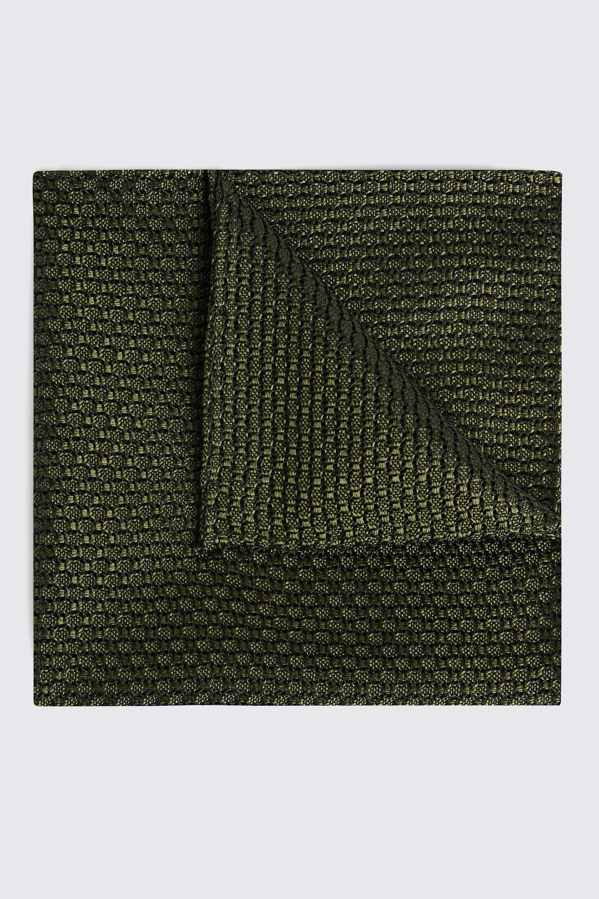 Italian Olive Grenadine Pocket Square
