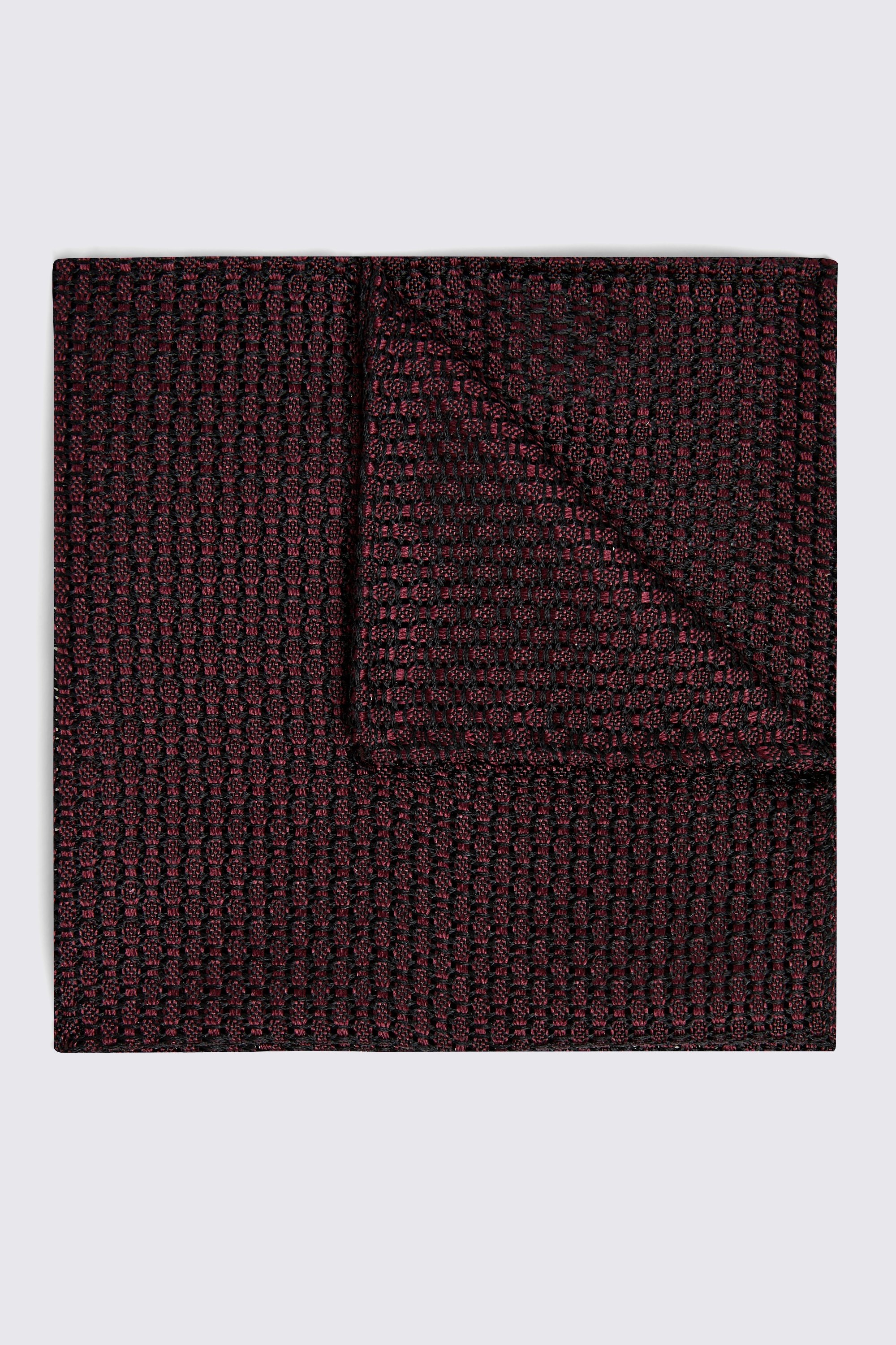 Italian Burgundy Grenadine Pocket Square