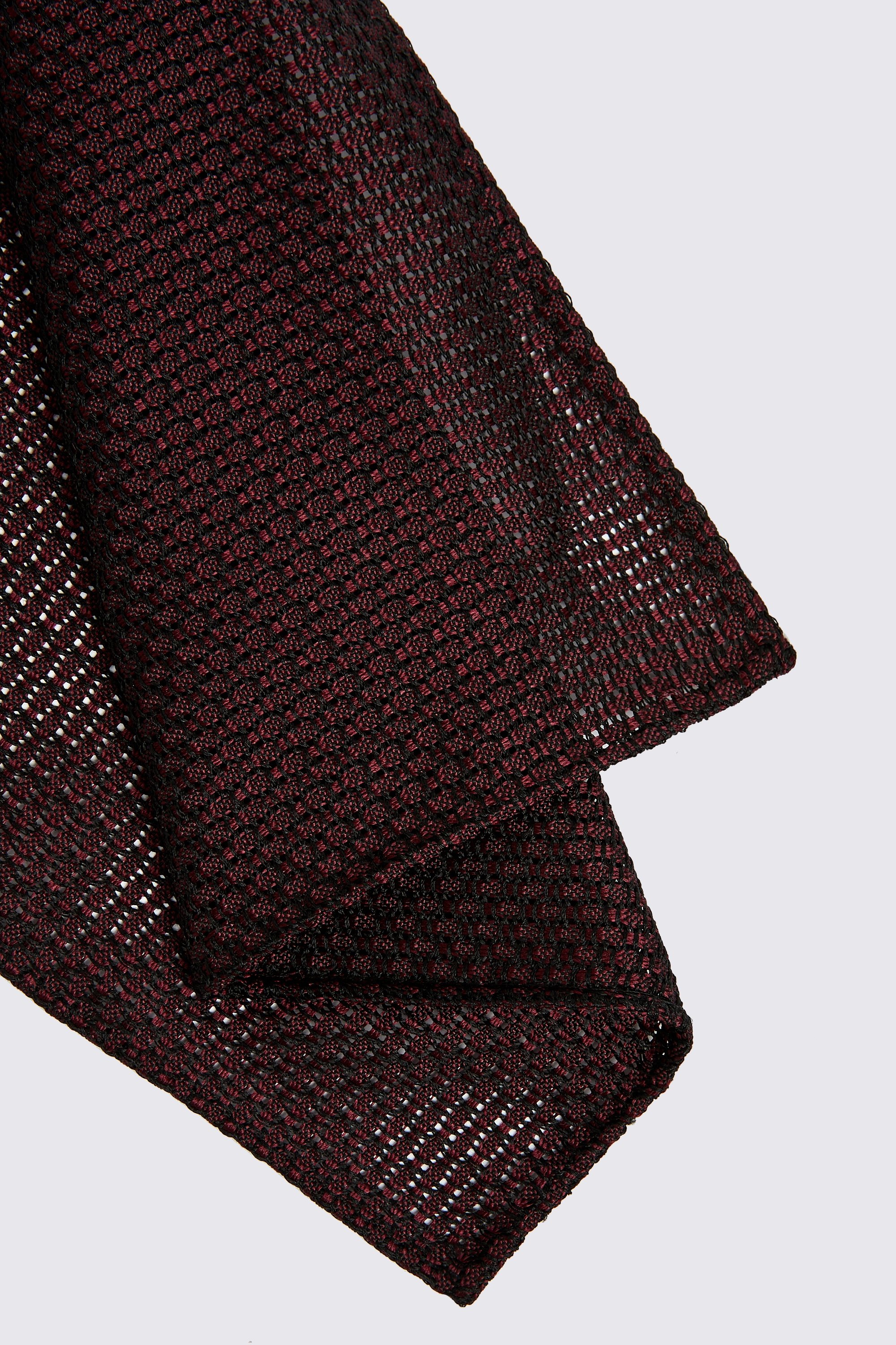 Italian Burgundy Grenadine Pocket Square