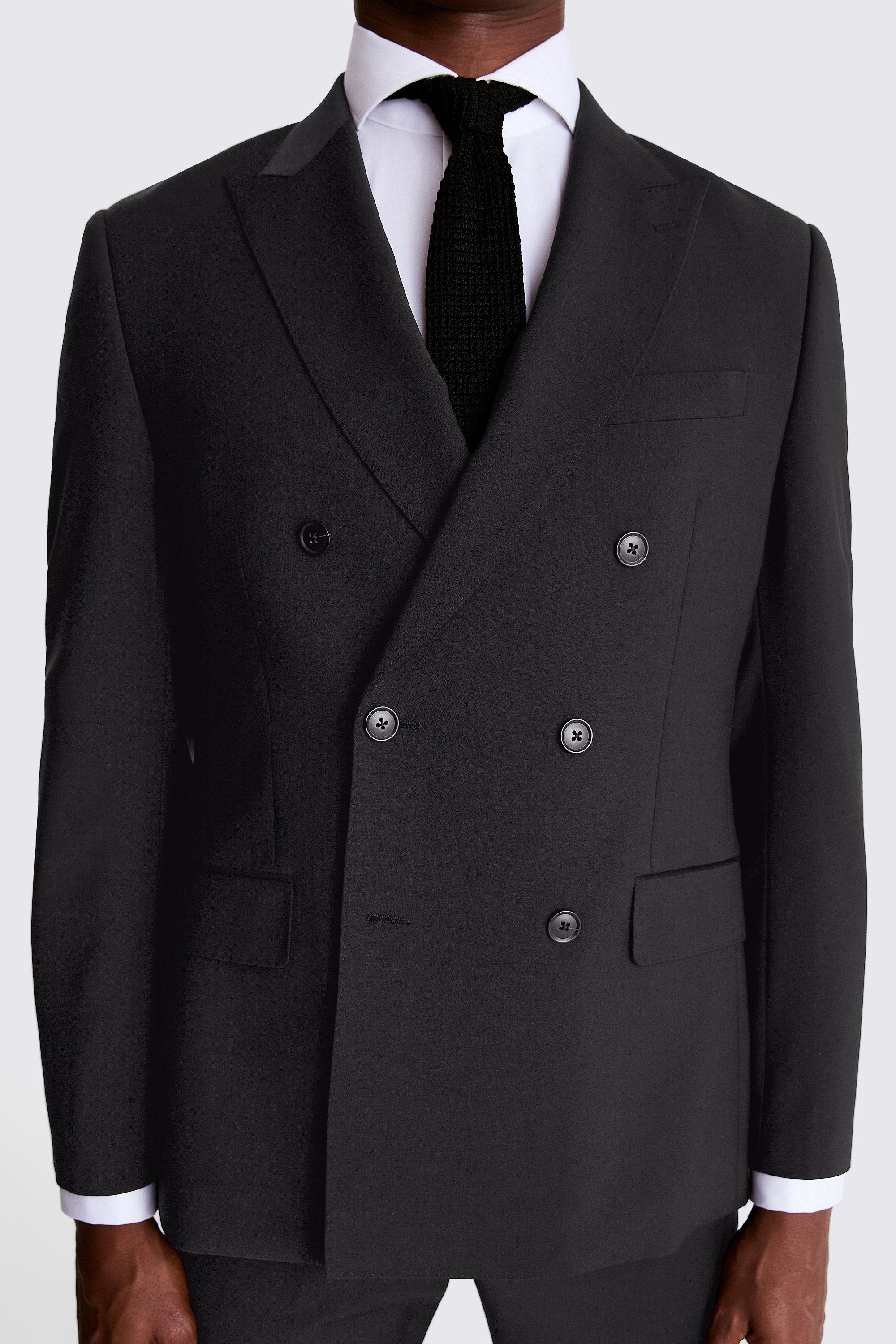 Tailored Fit Black Performance Suit