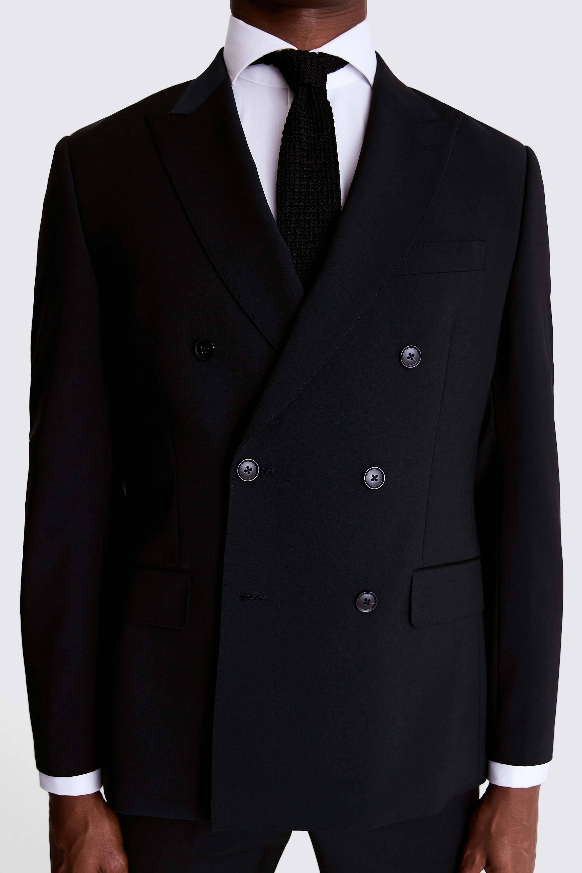 Tailored Fit Black Performance Suit