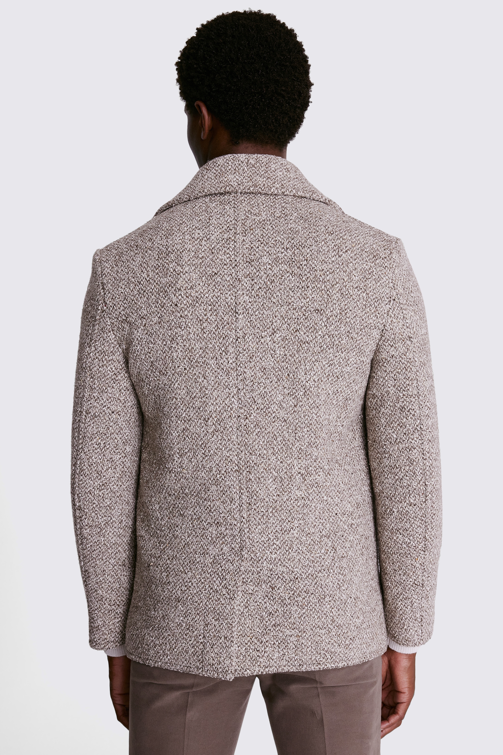 Brown Tweed Peacoat
