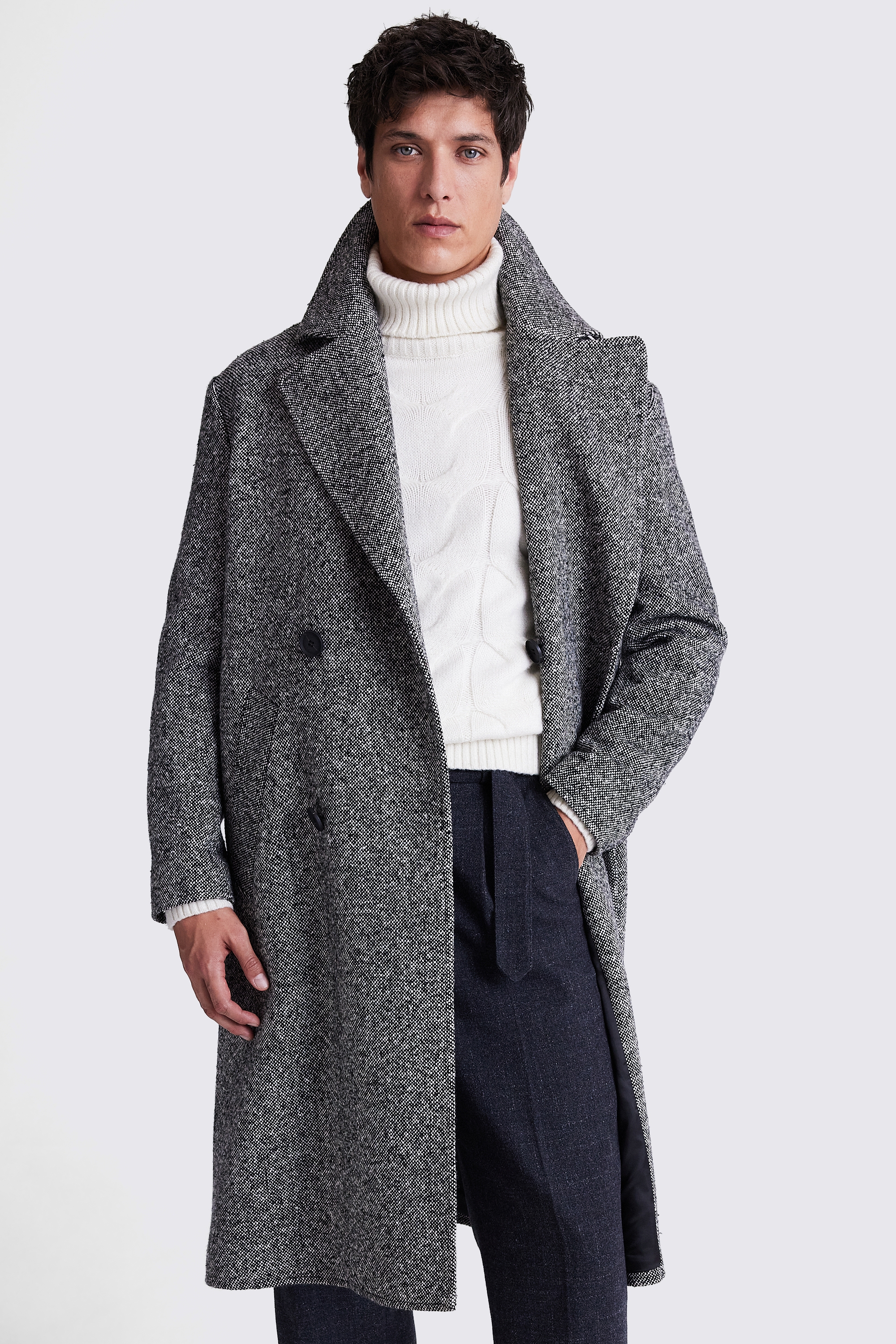 Black and White Long Coat