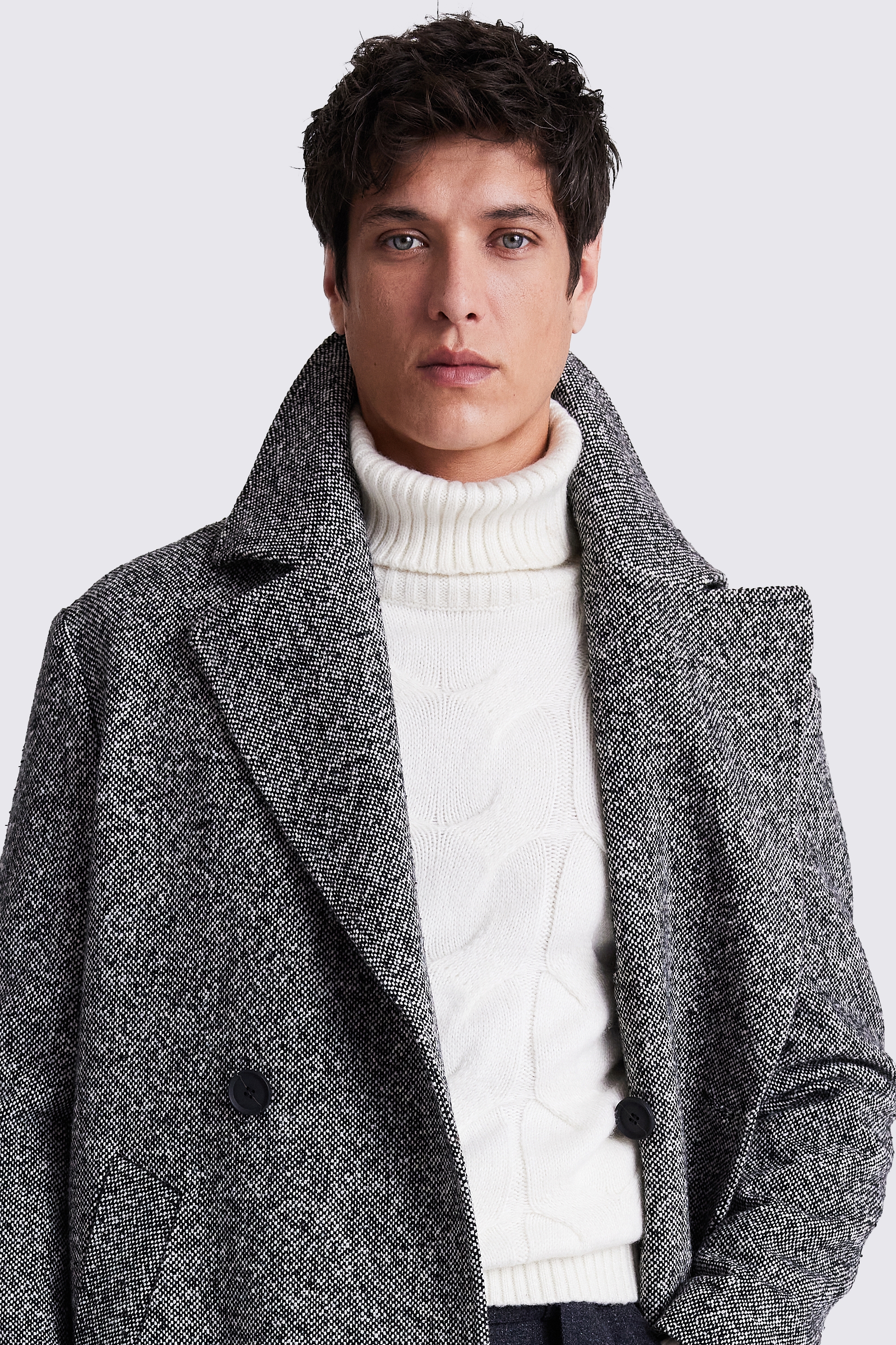 Black and White Long Coat