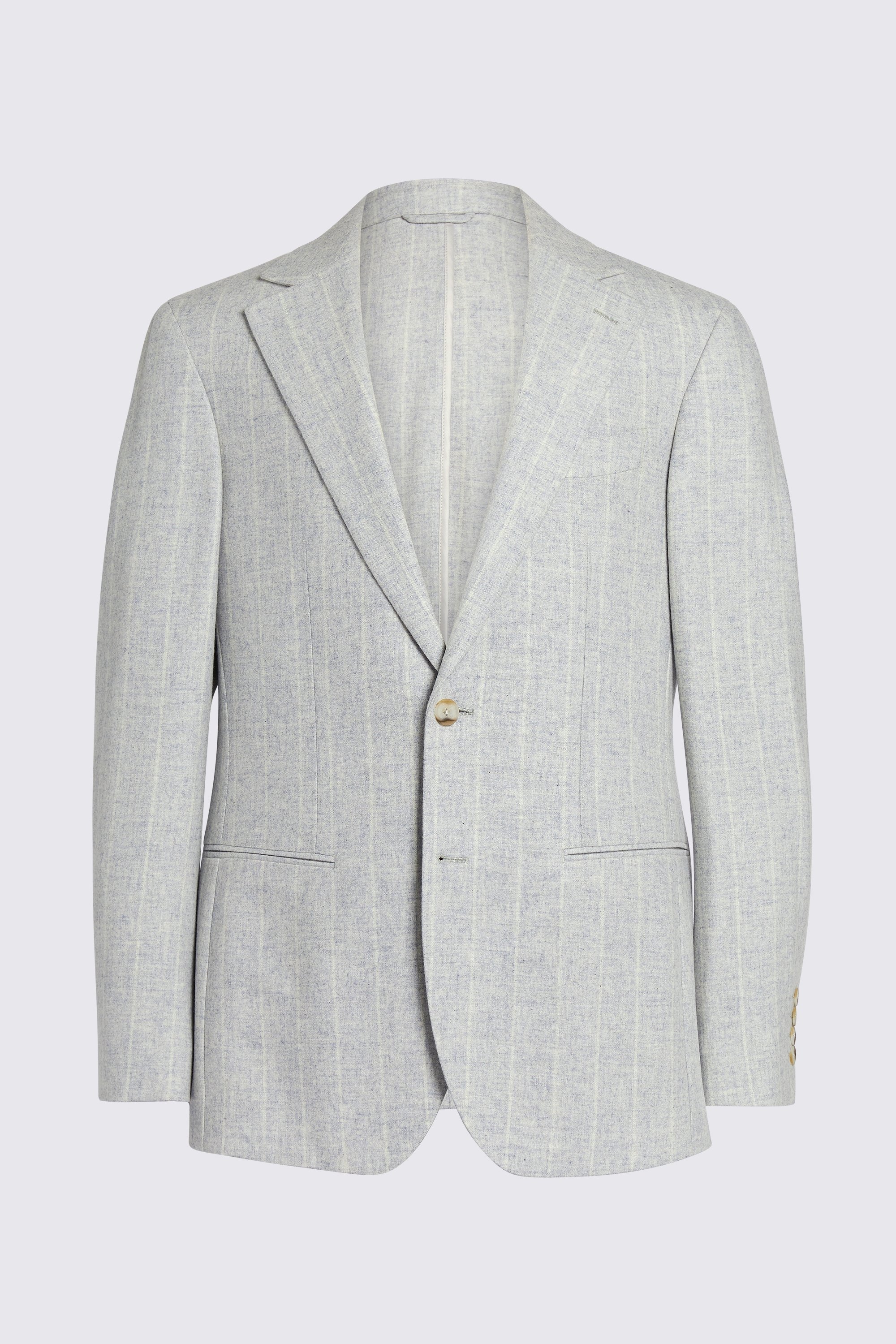 Tailored Fit Light Grey Stripe Jacket
