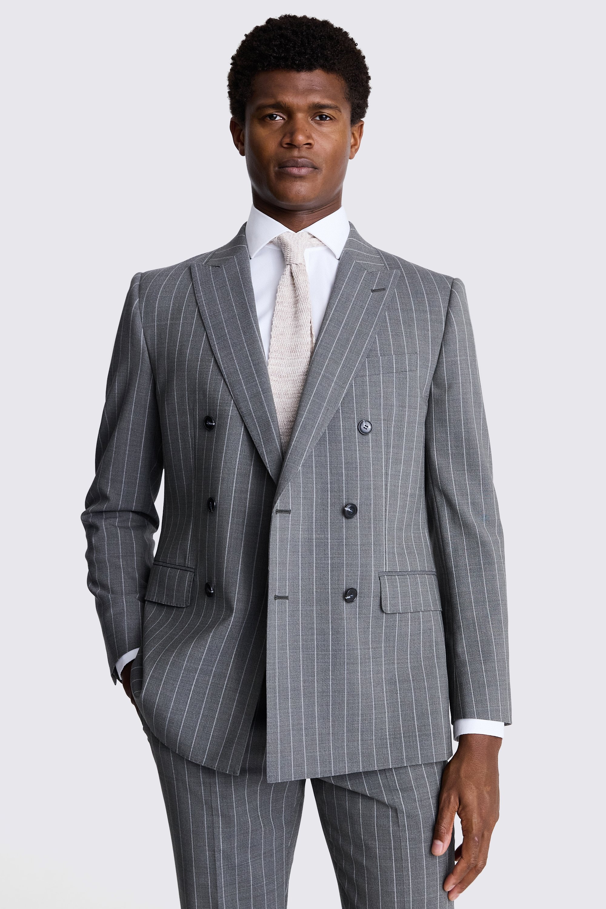 Custom Made sage stripe performance suit