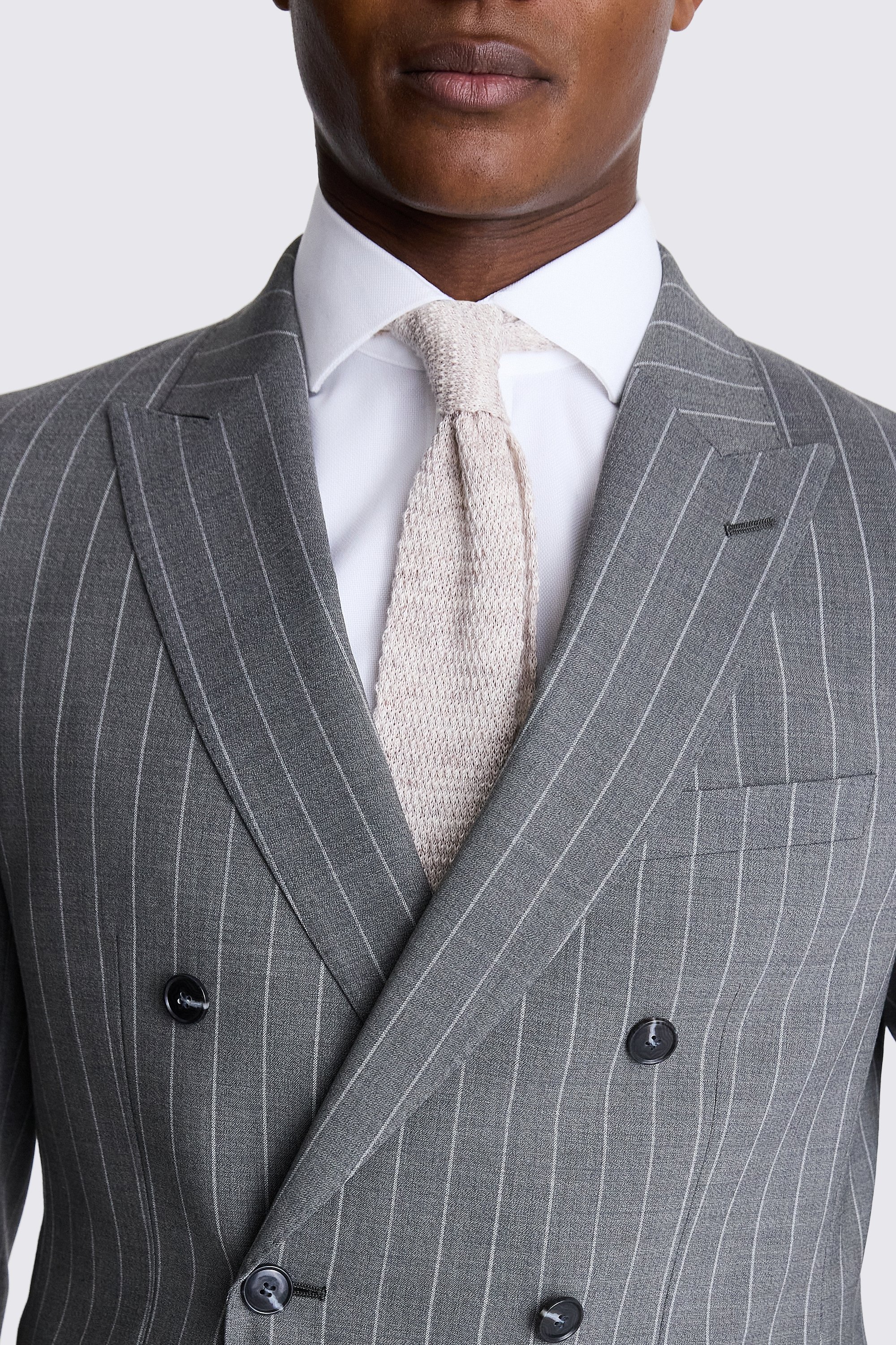 Custom Made sage stripe performance suit