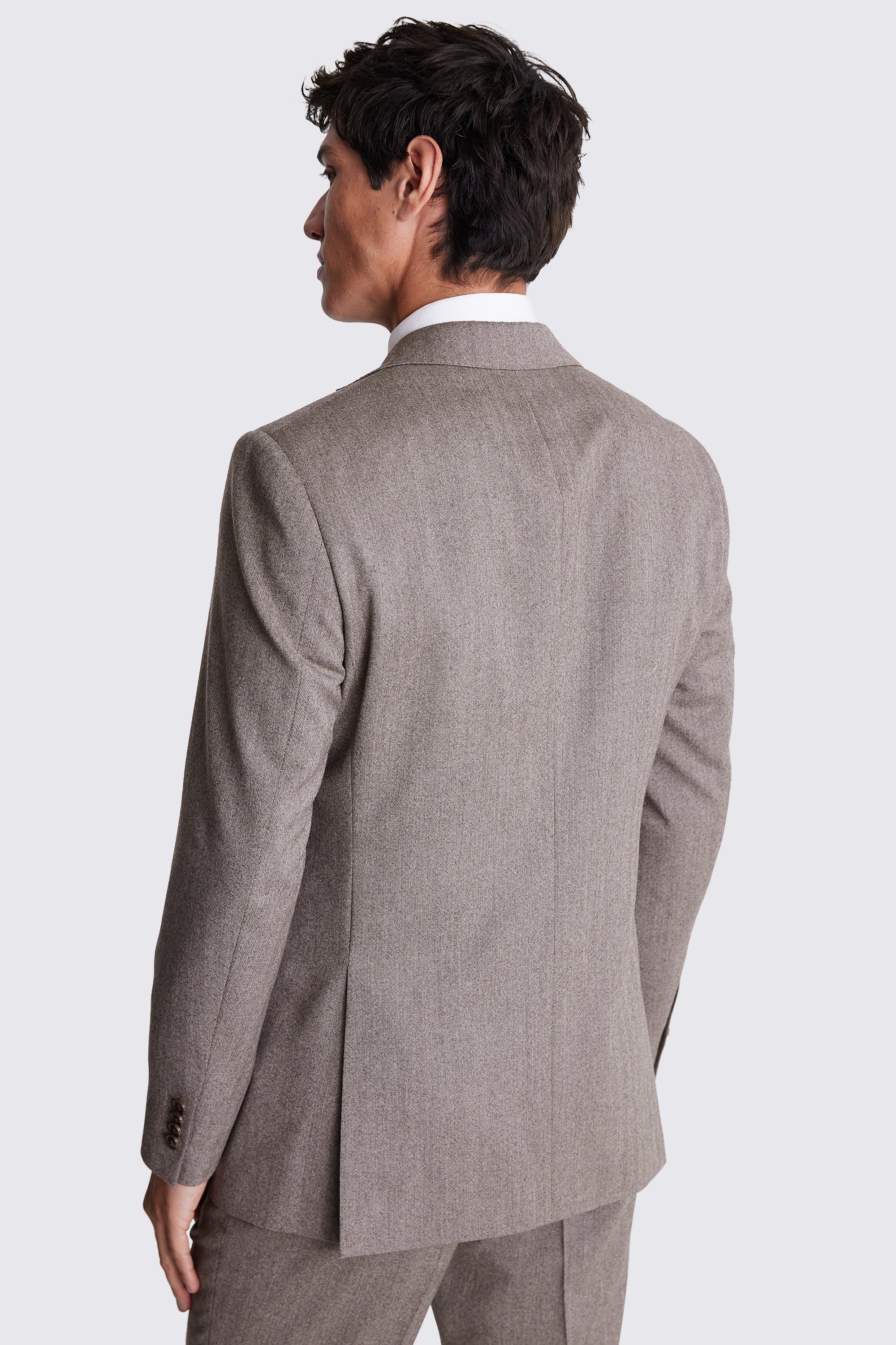 Regular Fit Brown Herringbone Jacket