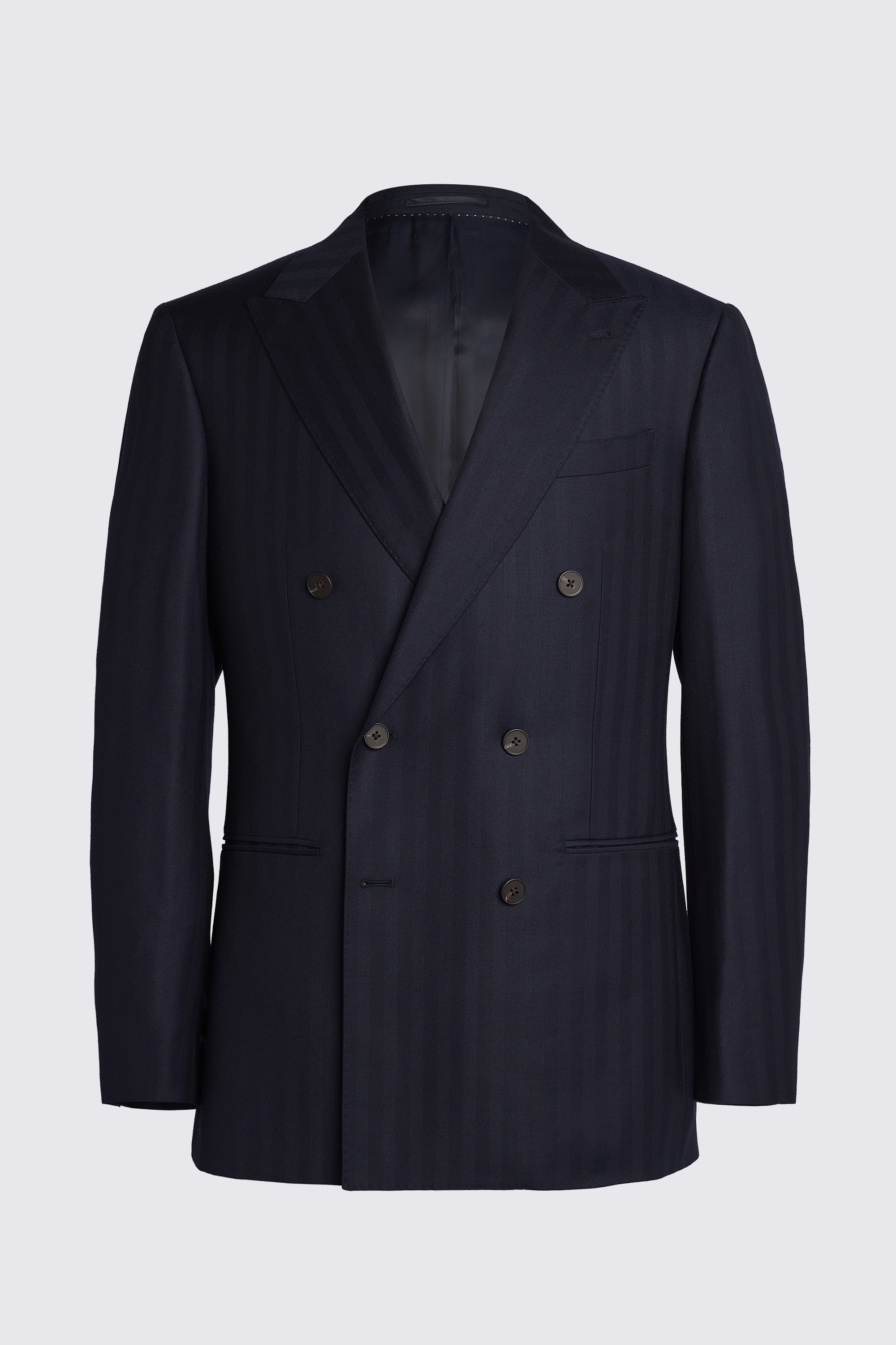 Italian Tailored Fit Navy Herringbone Suit