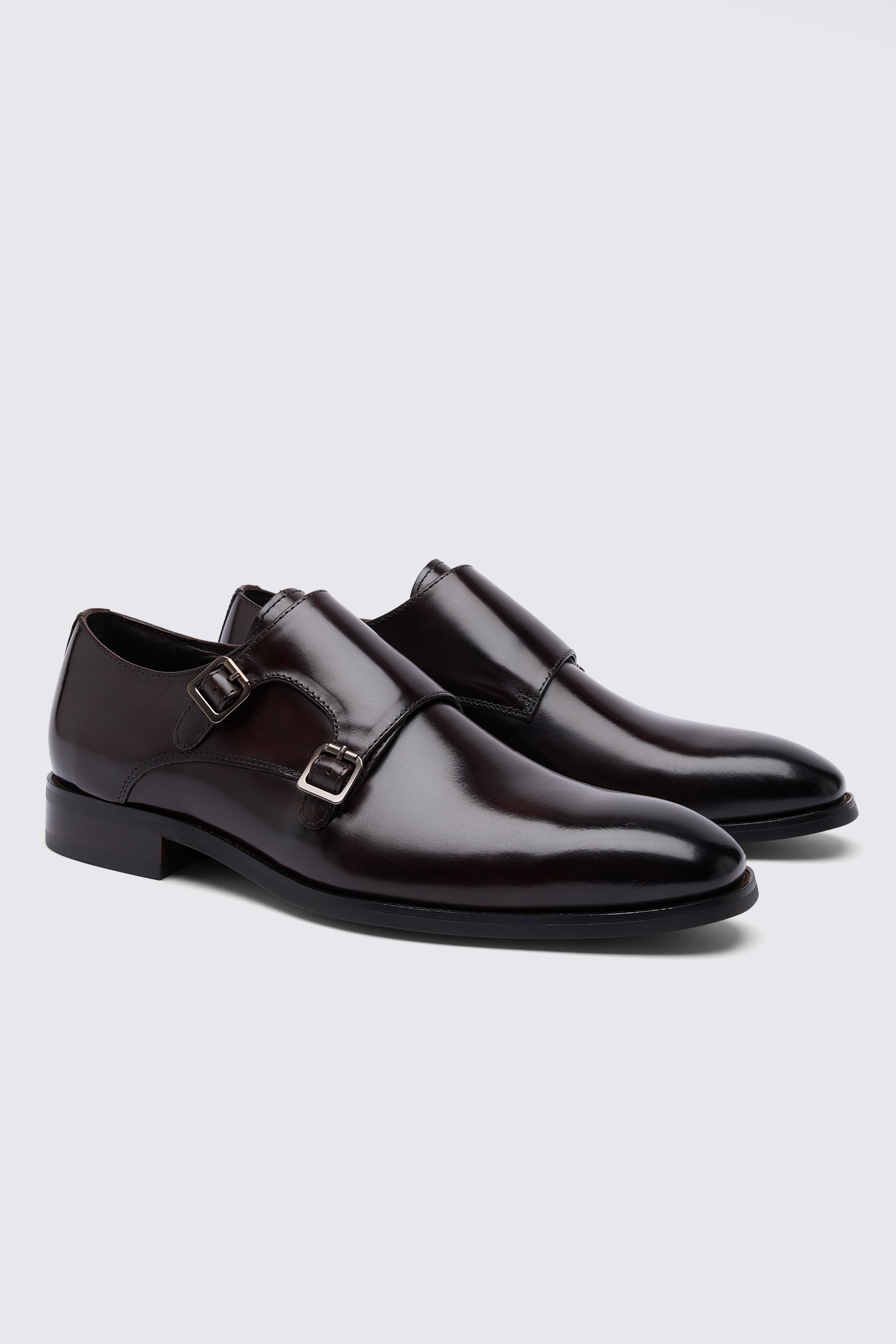 John White Monkton Brown Double Monk Shoes