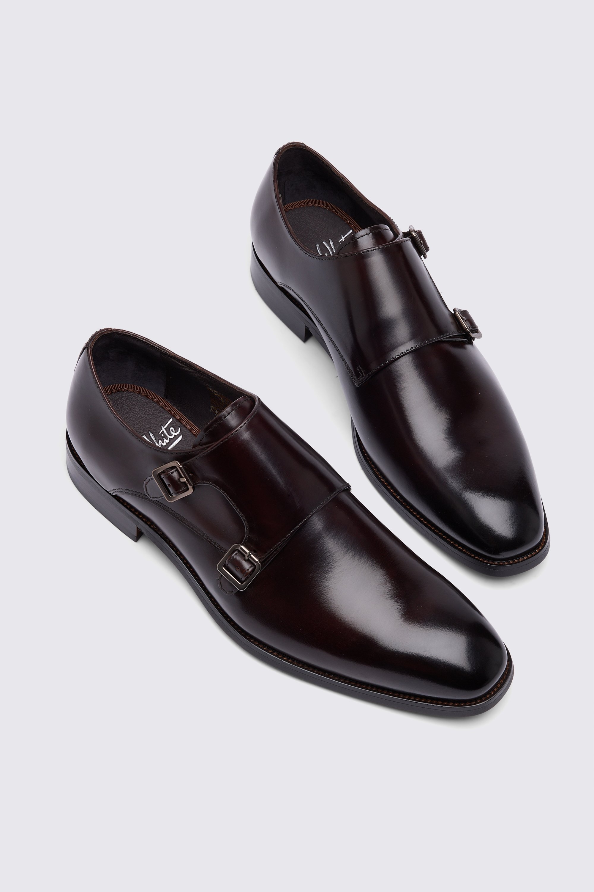John White Monkton Brown Double Monk Shoes