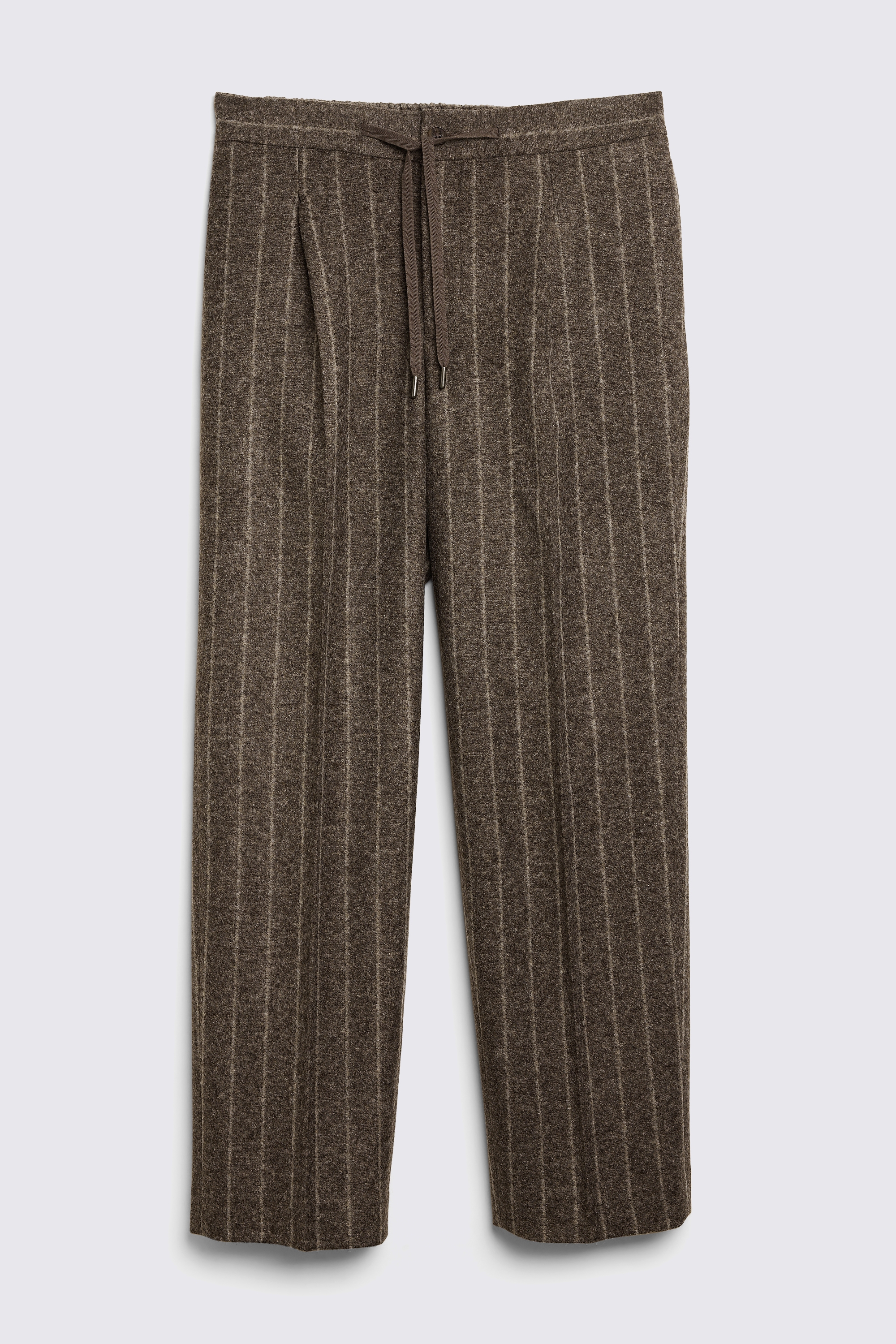 Dark Brown Stripe Drawstring Pants