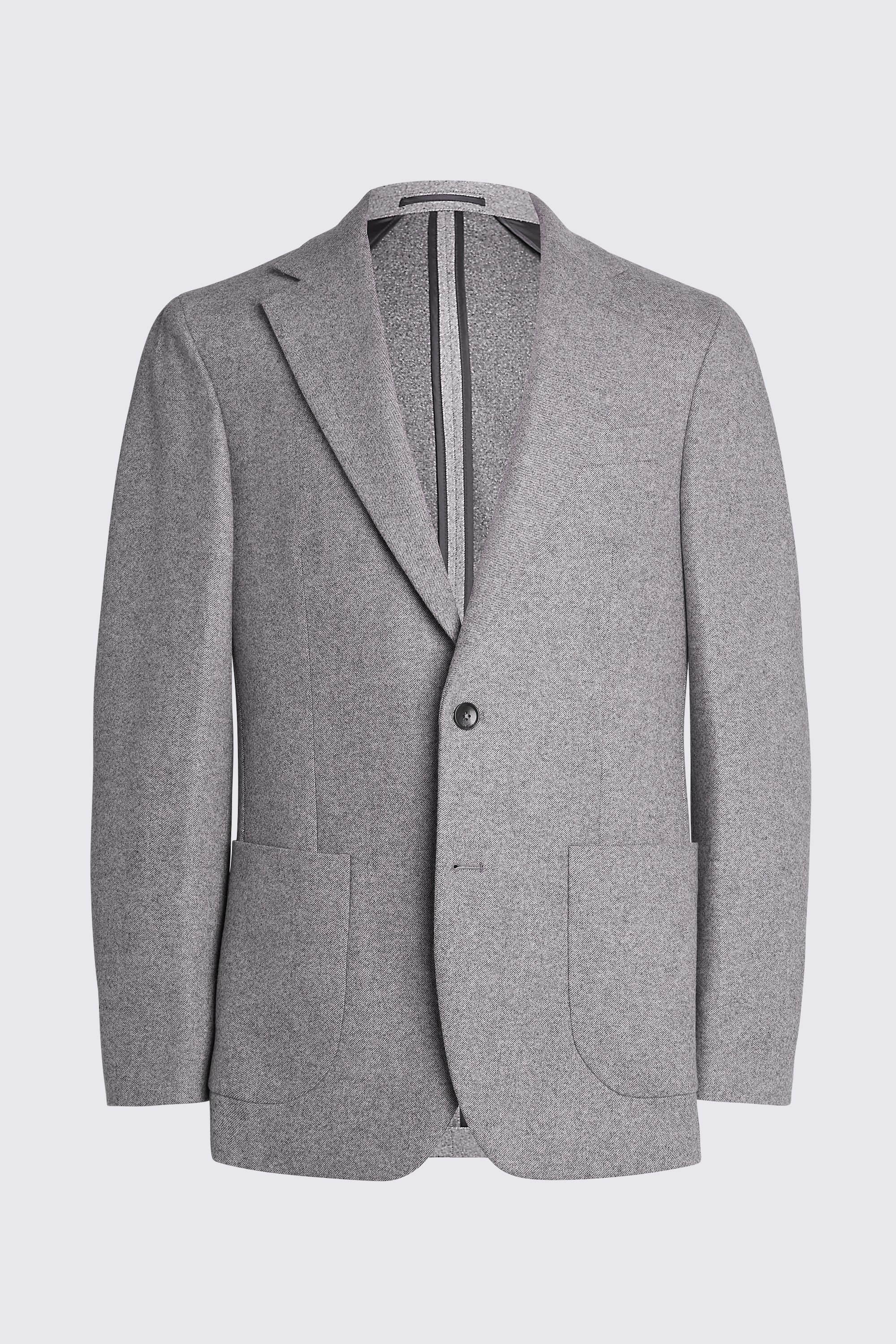 Italian Tailored Fit Taupe Flannel Jacket
