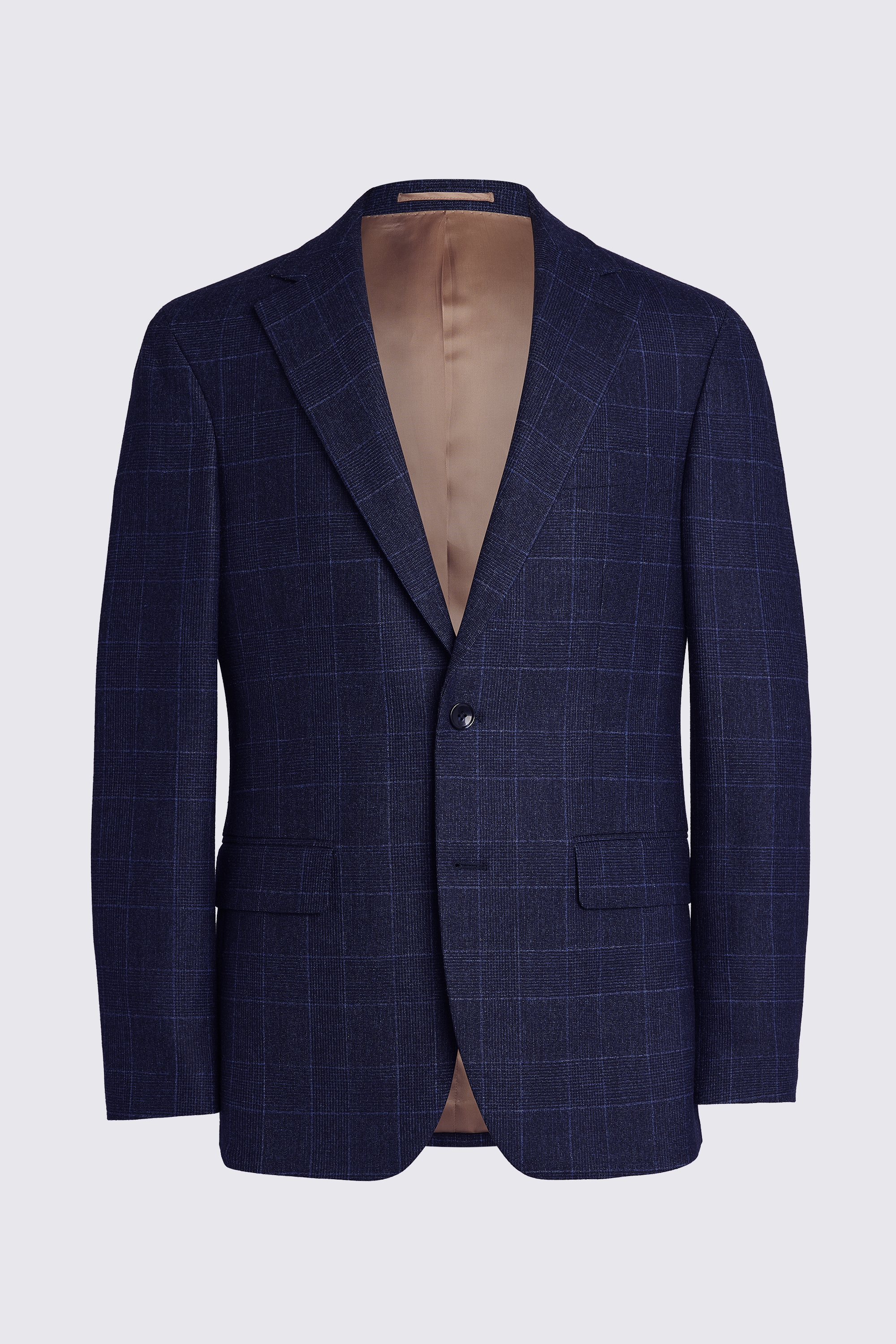Italian Tailored Fit Blue Check Jacket