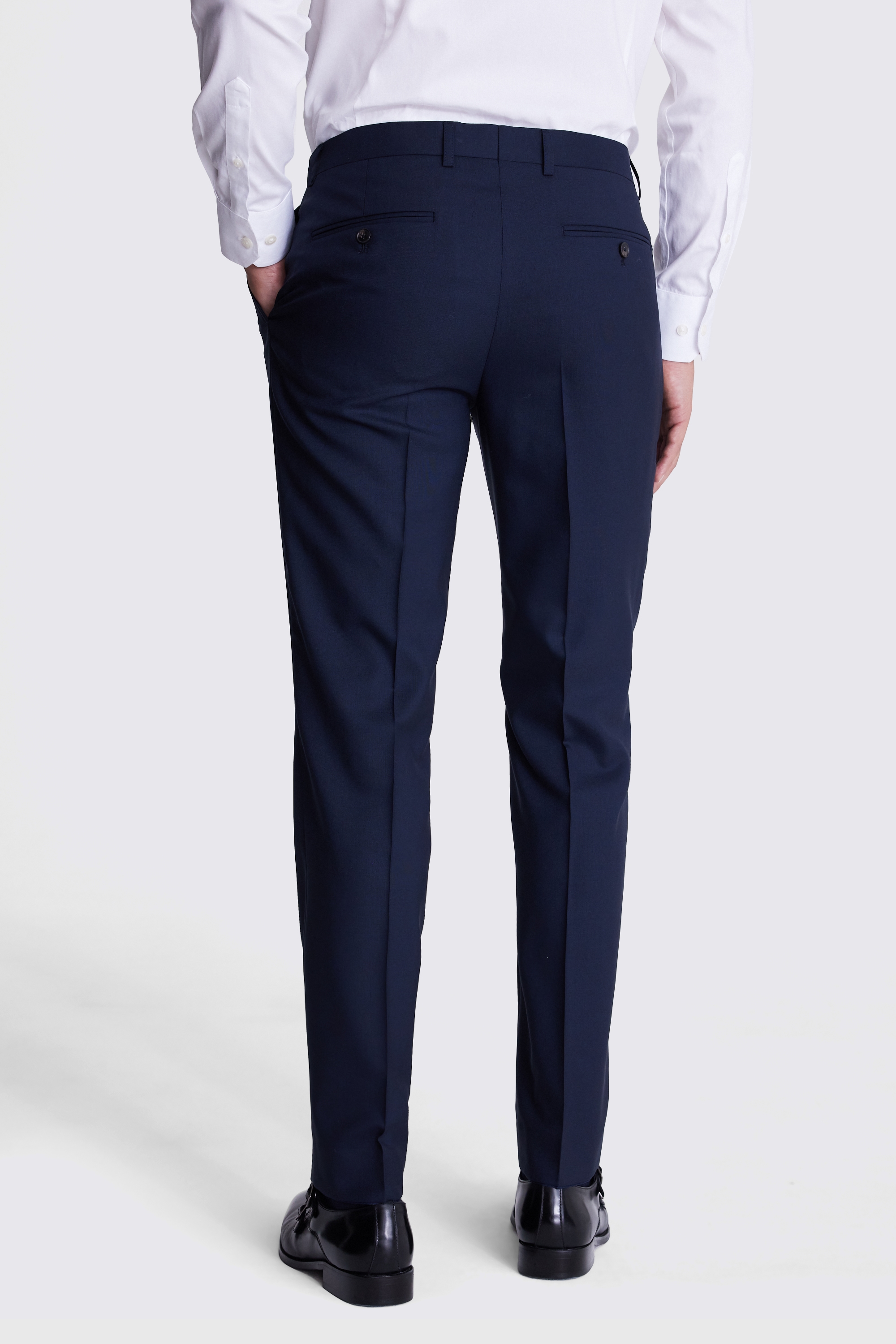 Italian Slim Fit Navy Trousers