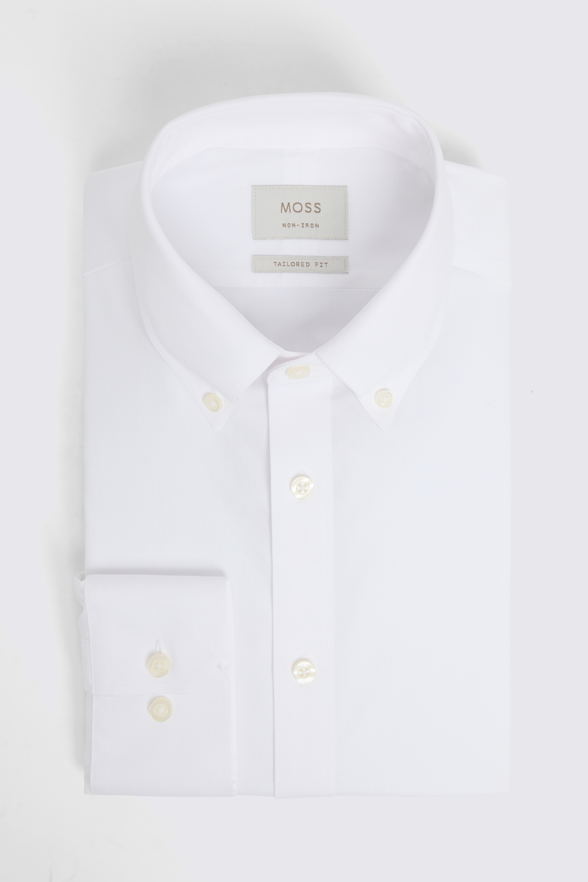 Tailored Fit White Button Down Oxford Shirt