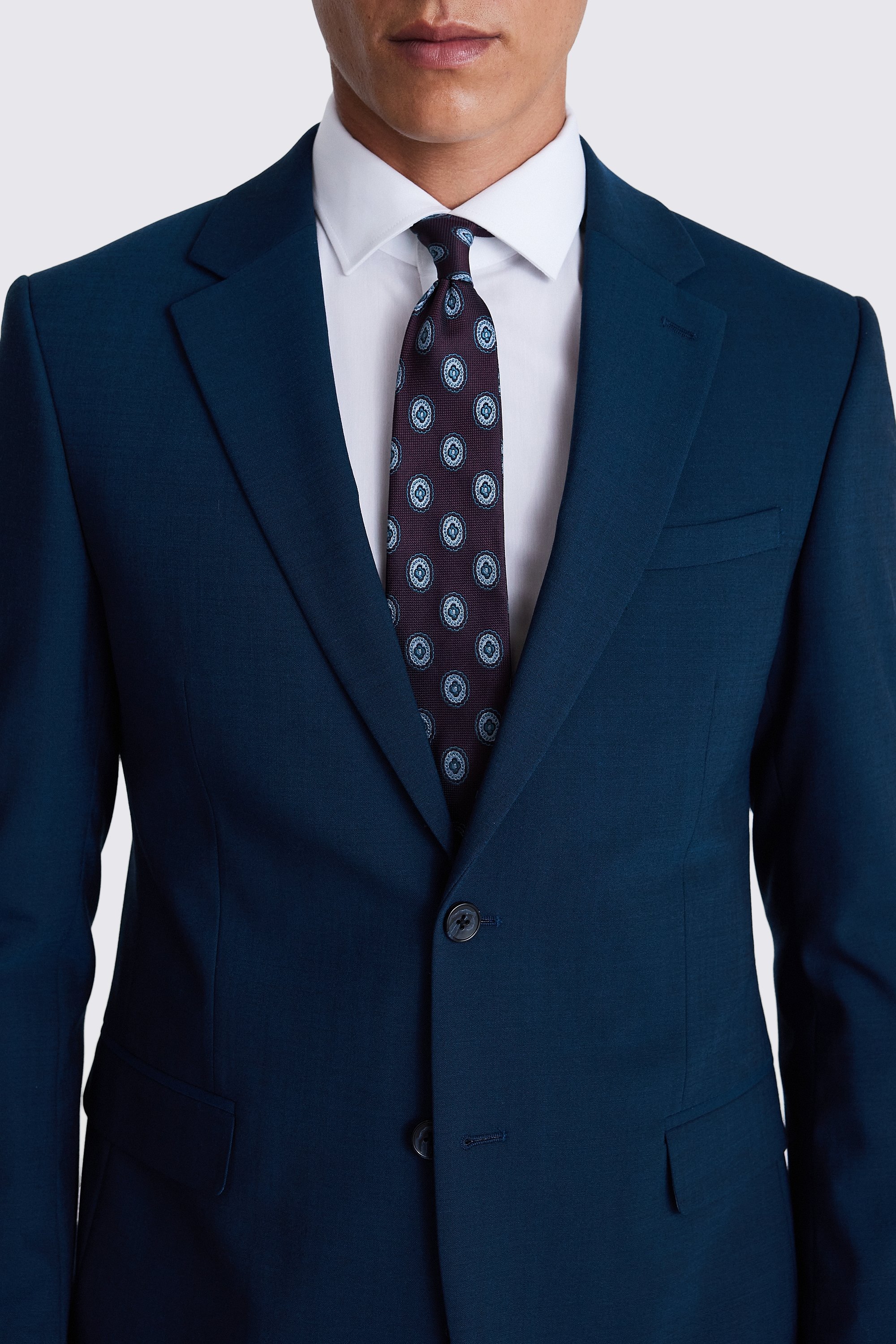 DKNY Slim Fit Blue Twill Jacket