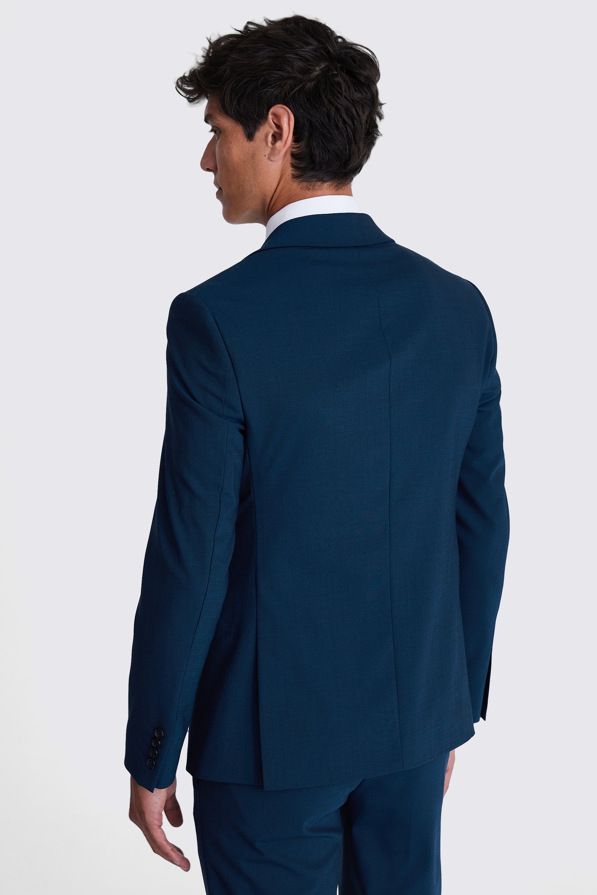 DKNY Slim Fit Blue Twill Jacket