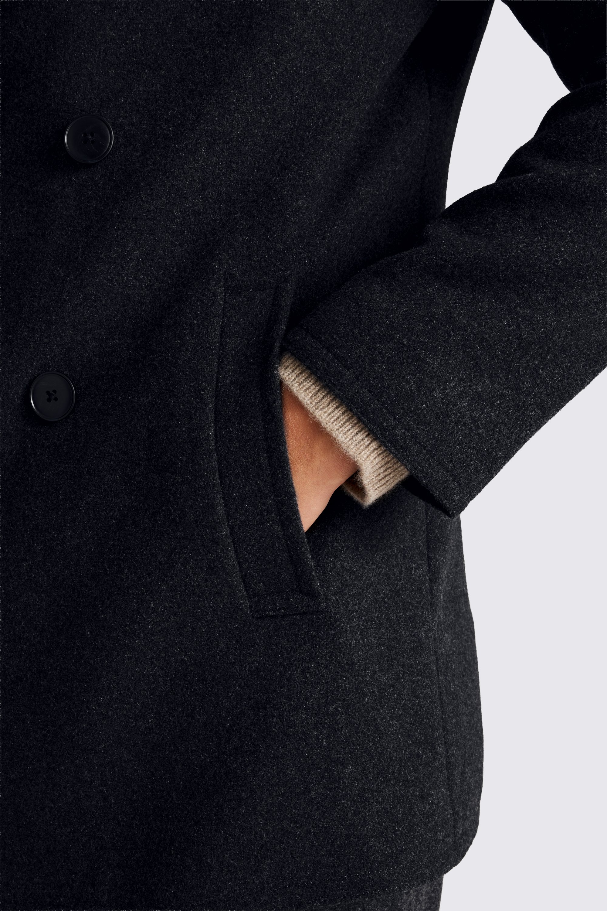 Charcoal Peacoat