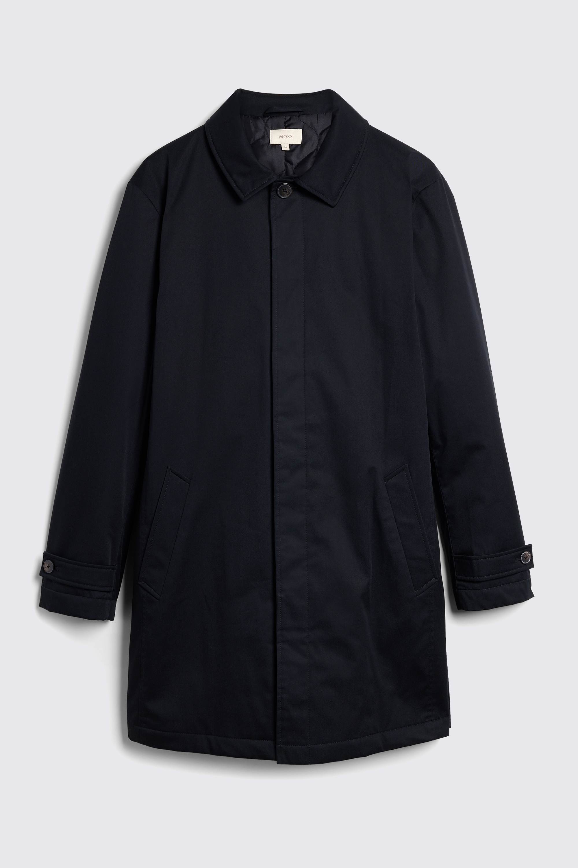 Black Wadded Raincoat