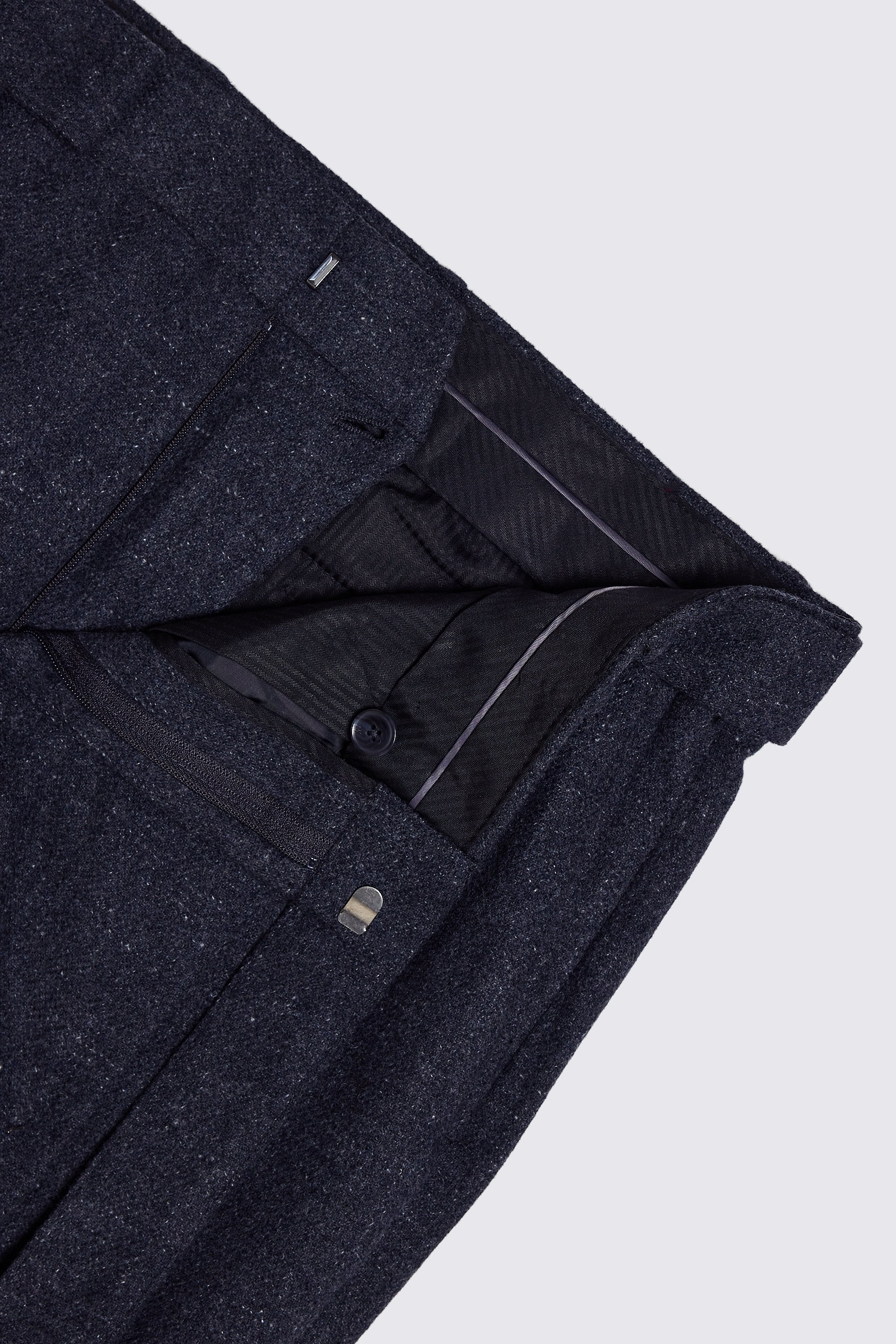 Charcoal Belted Flannel Pants