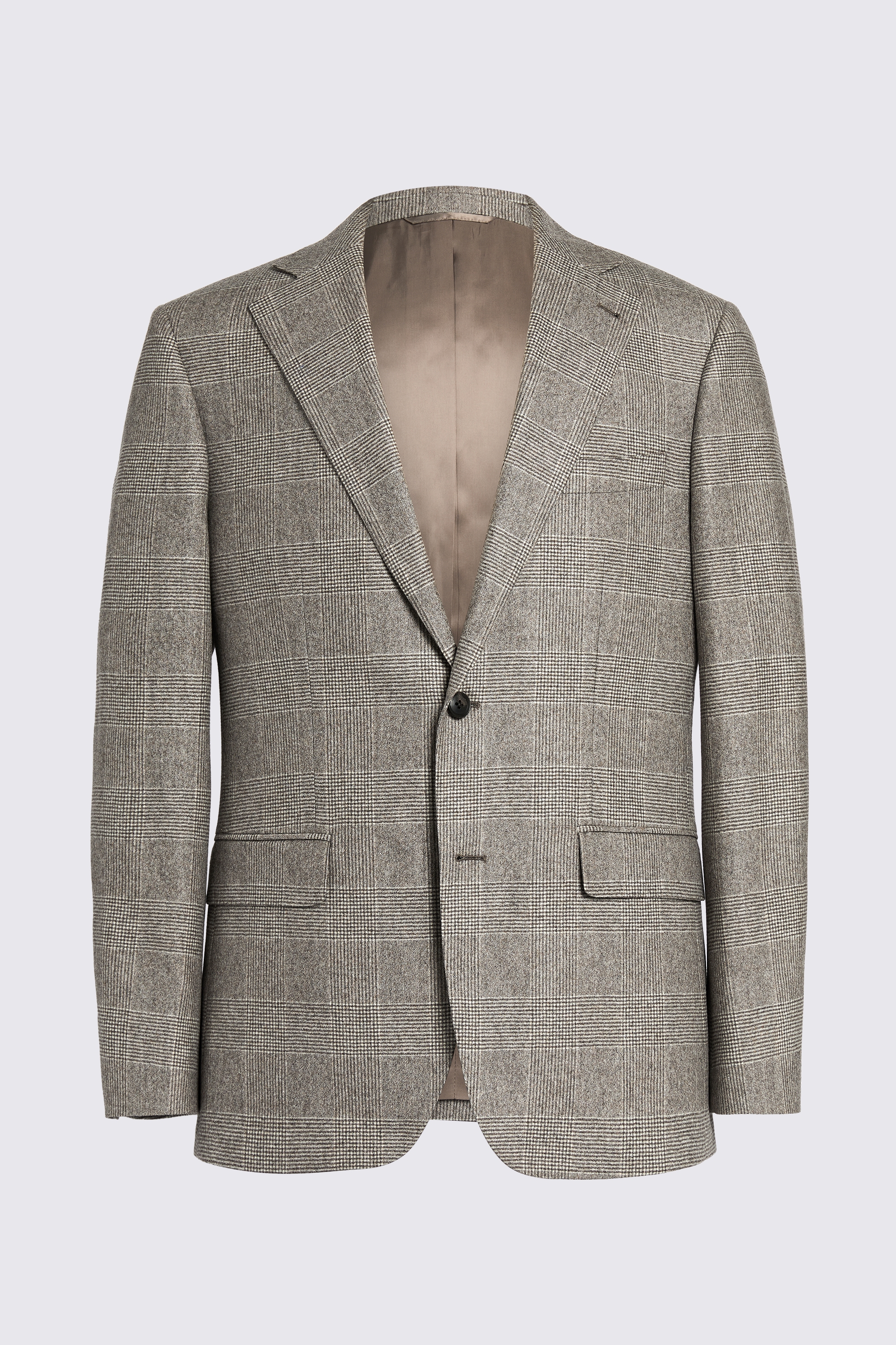 Italian Tailored Fit Brown Check Suit