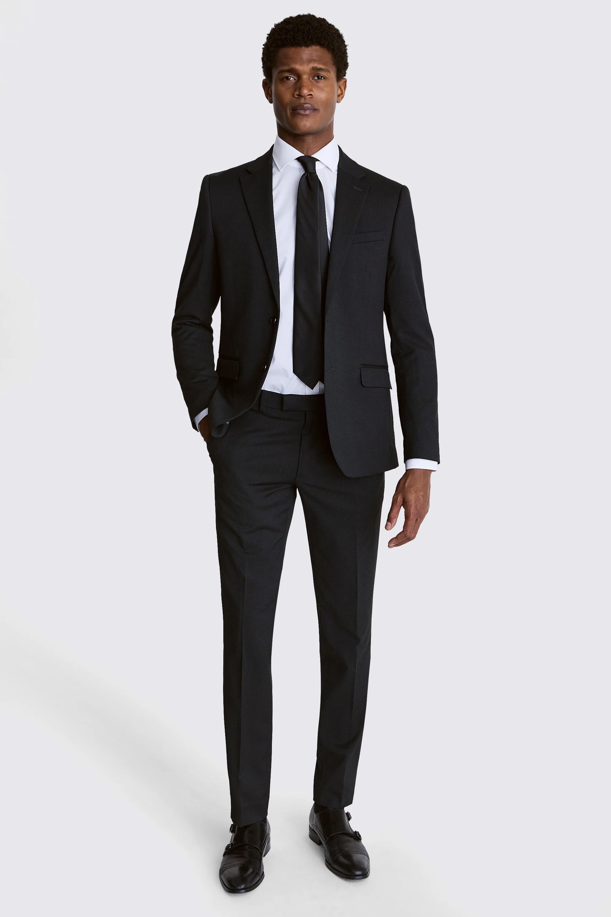 Custom Made charcoal stretch suit