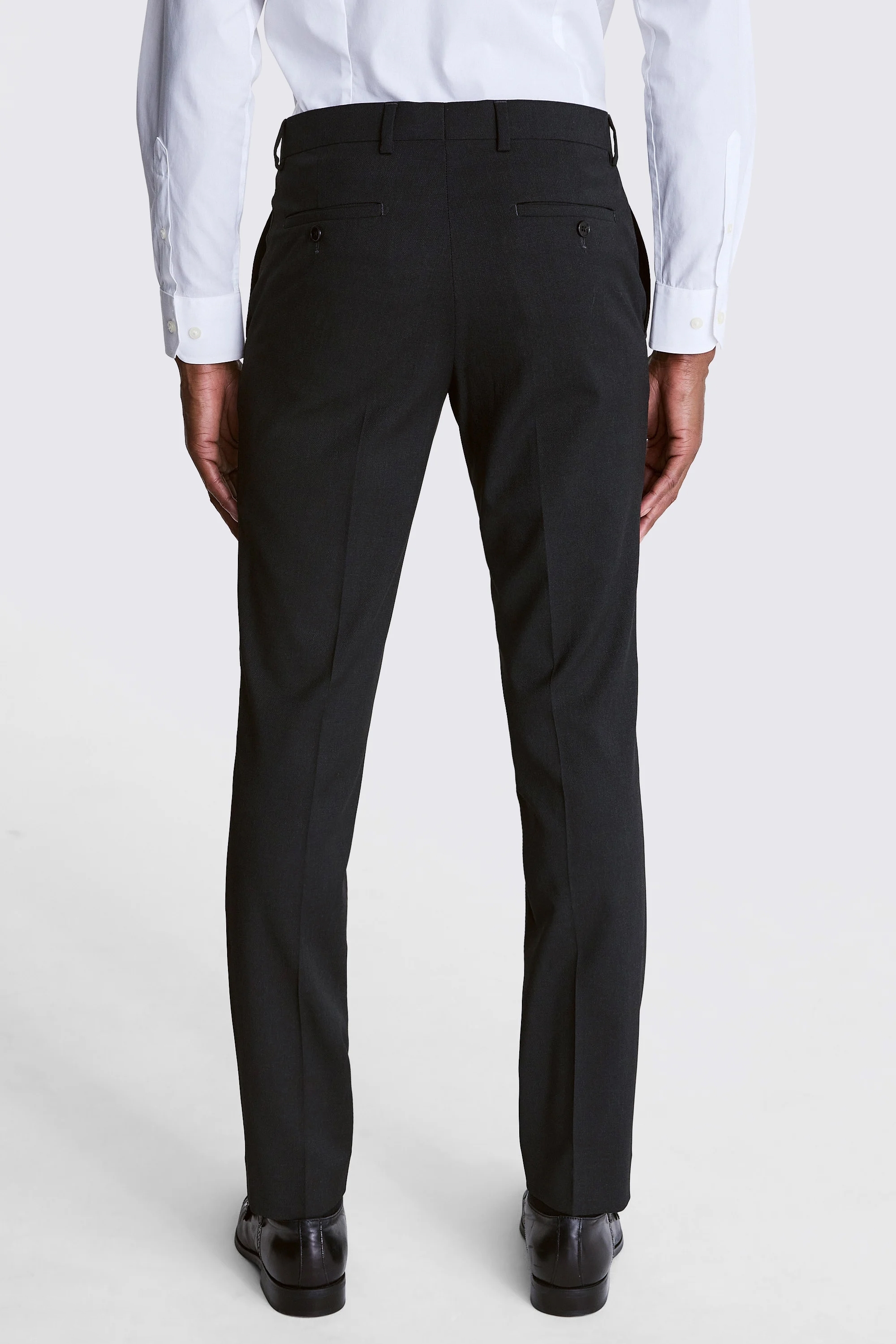Slim Fit Charcoal Stretch Trousers