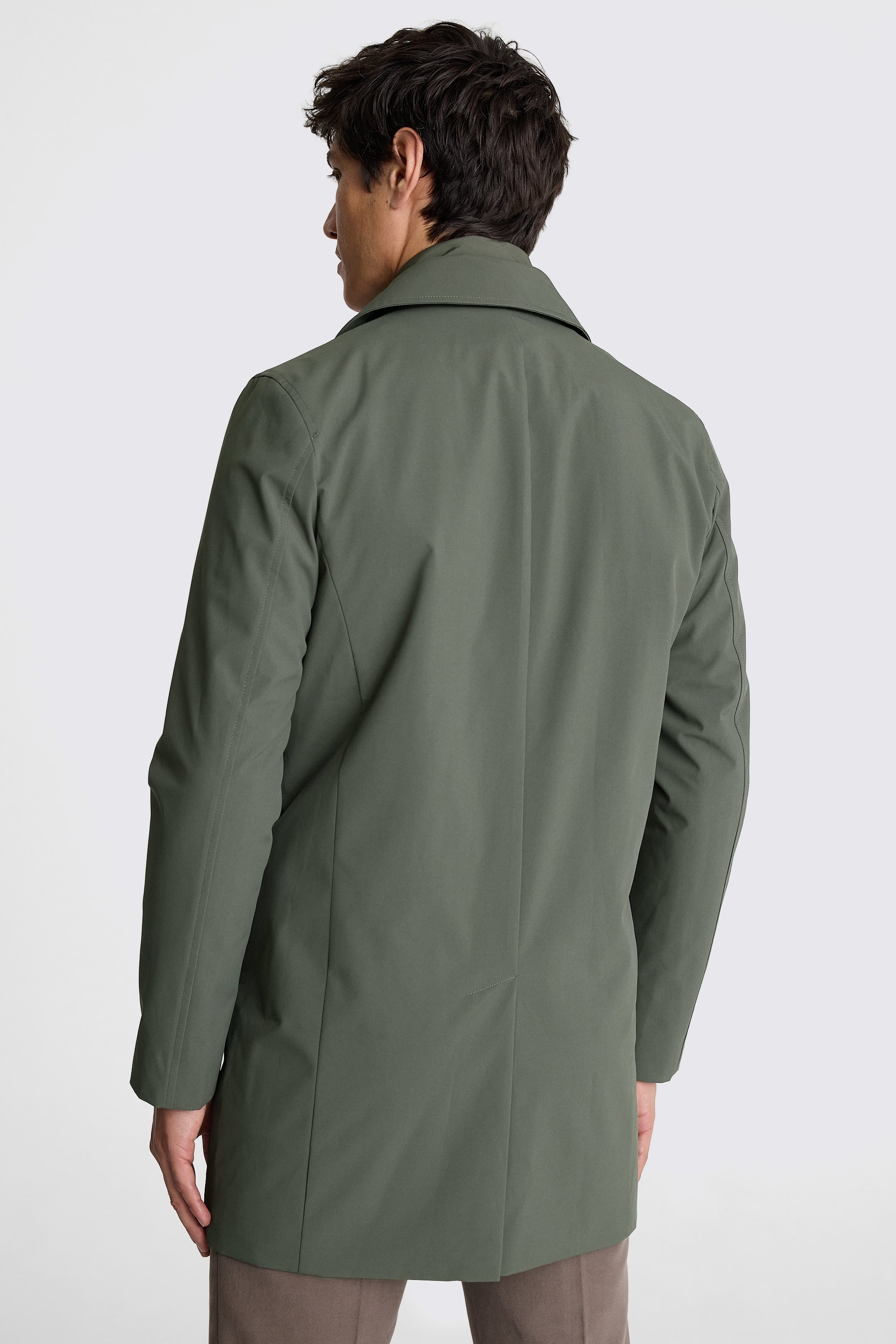 Khaki Raincoat With Removable Insert