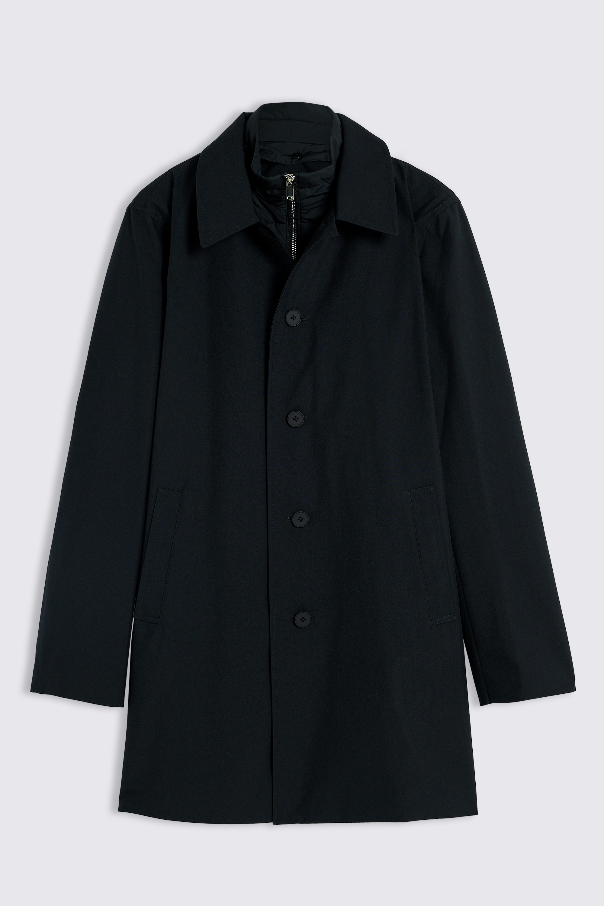 Navy Raincoat With Removable Insert