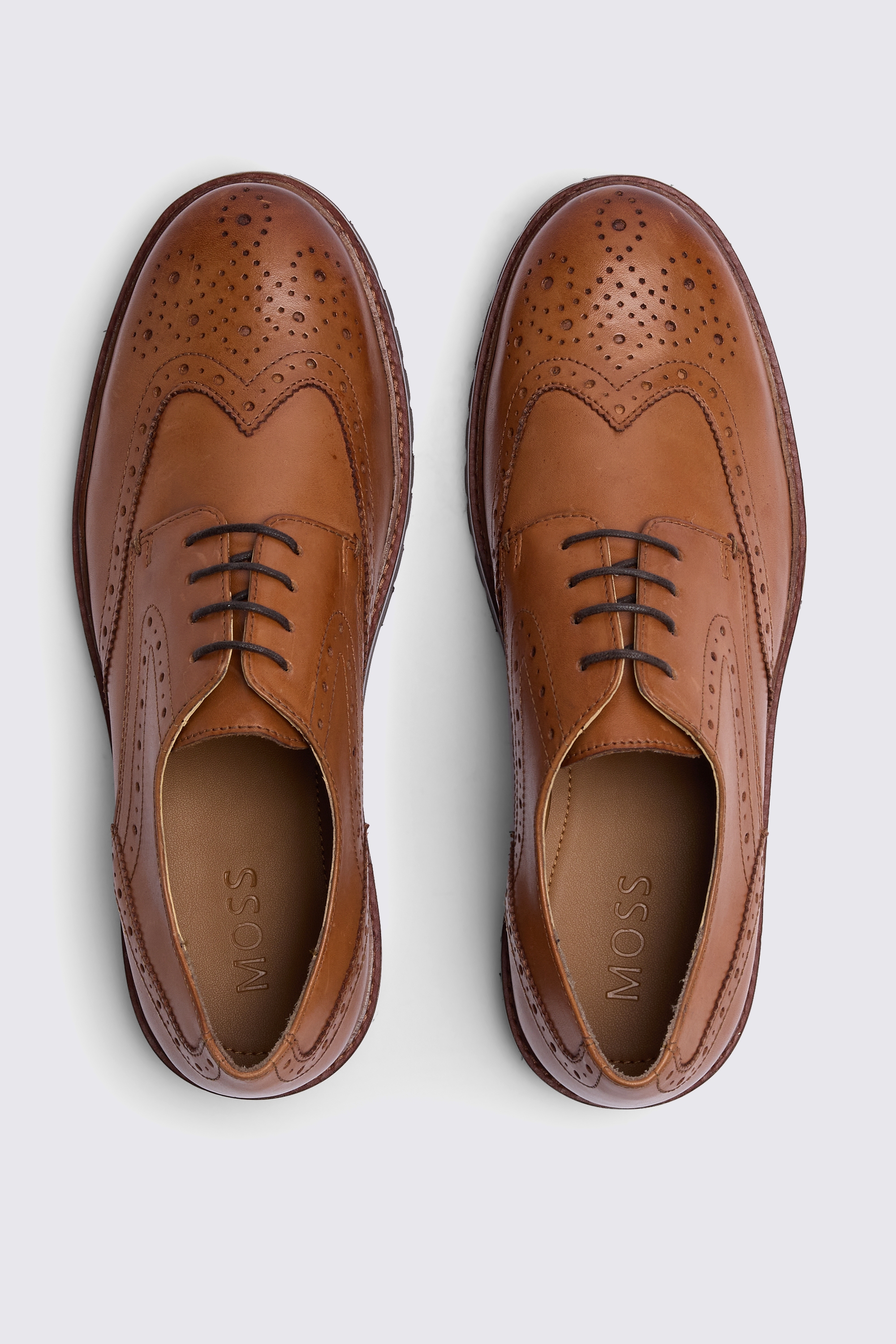 Chunky Tan Brogue Shoe