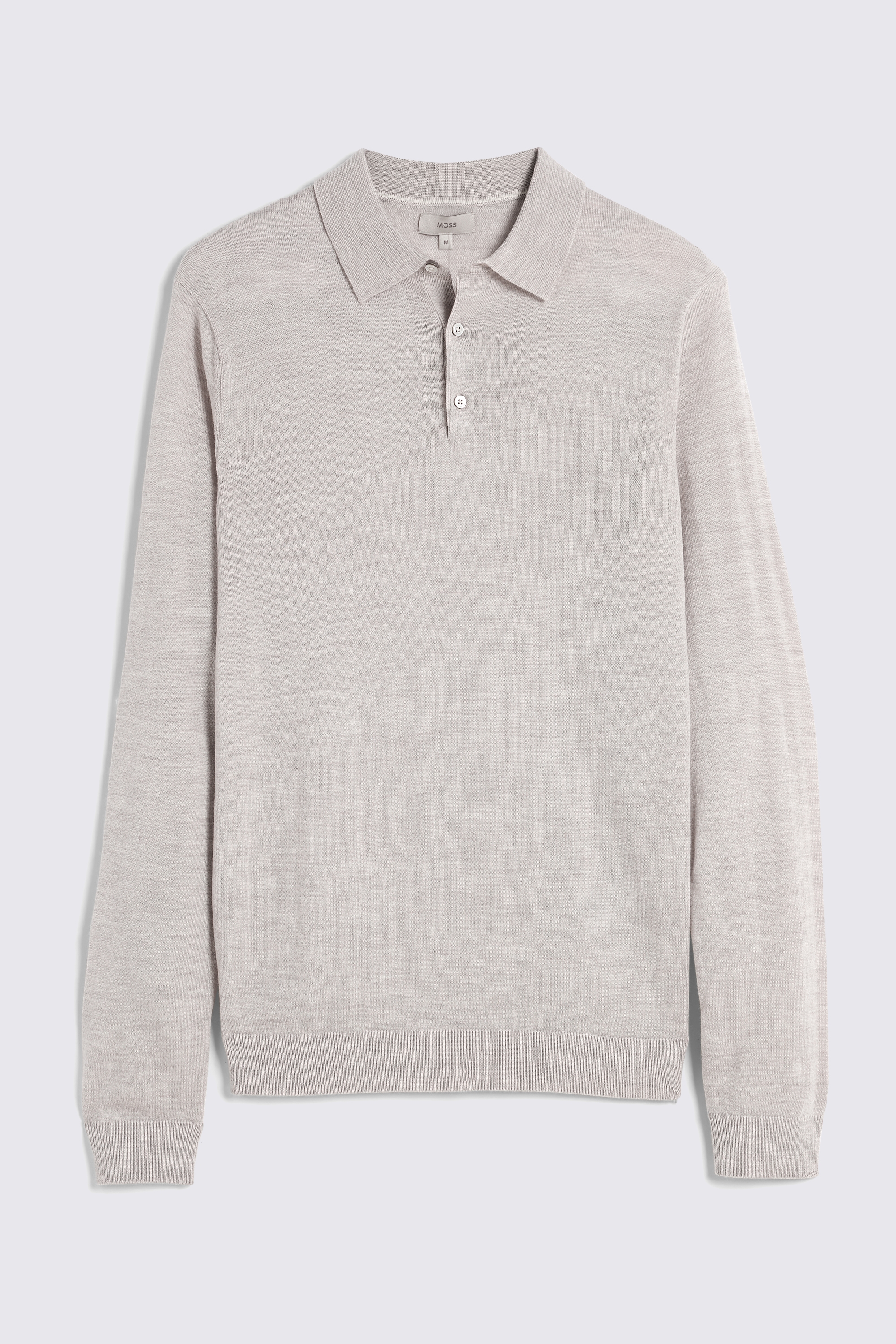 Oatmeal Merino Polo Shirt