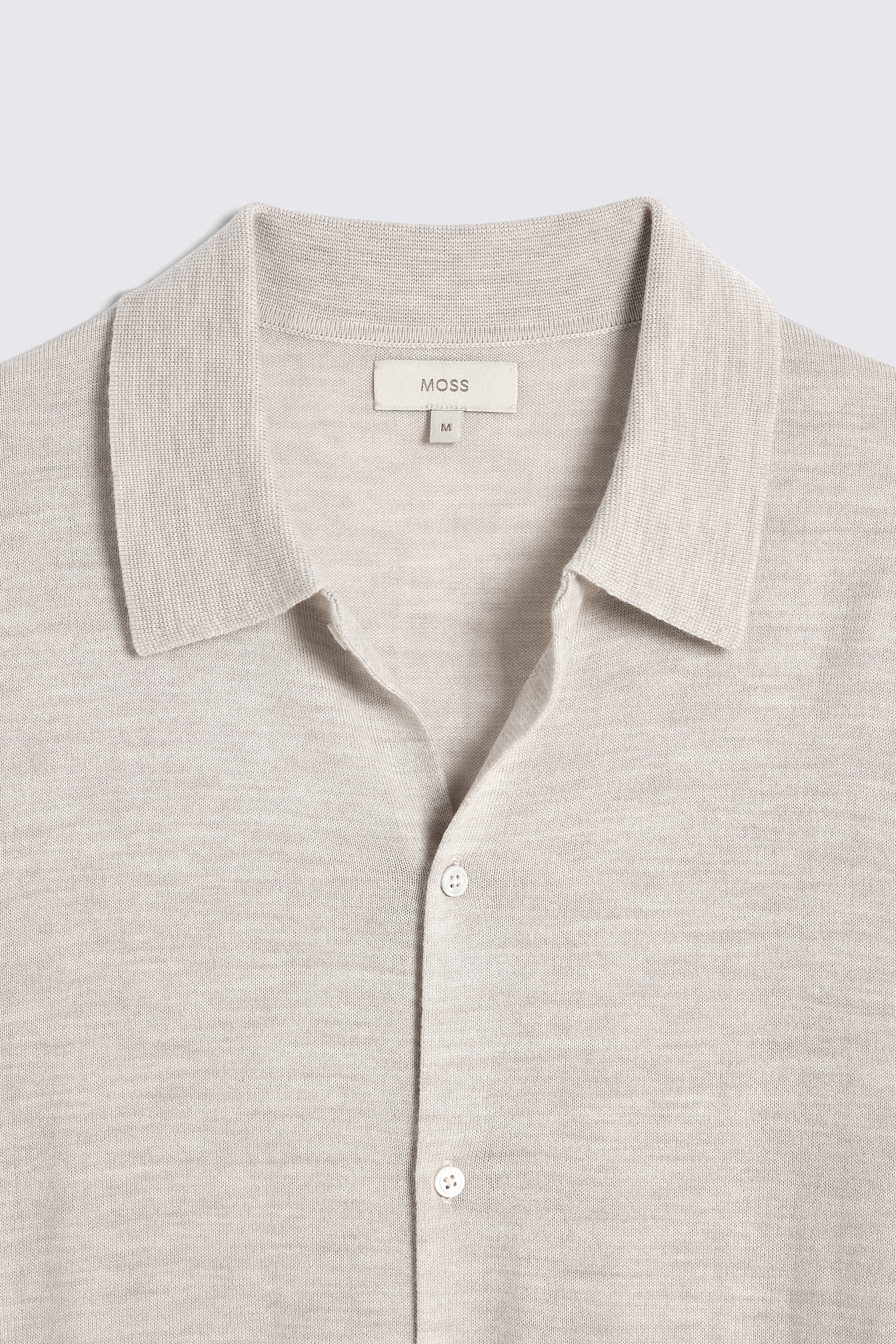 Oatmeal Merino Button Through Shirt