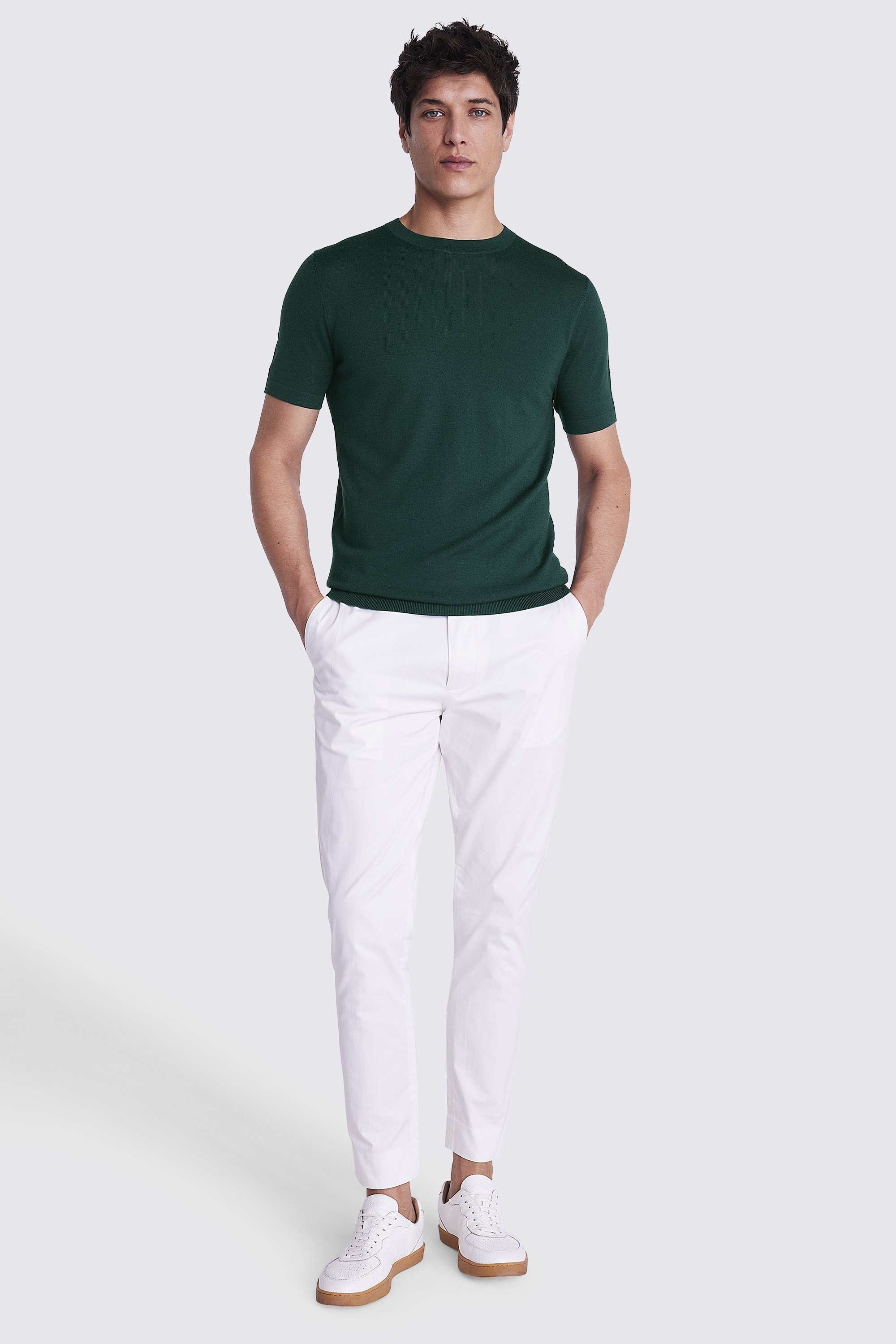 Emerald Green Merino Crew-Neck T-Shirt