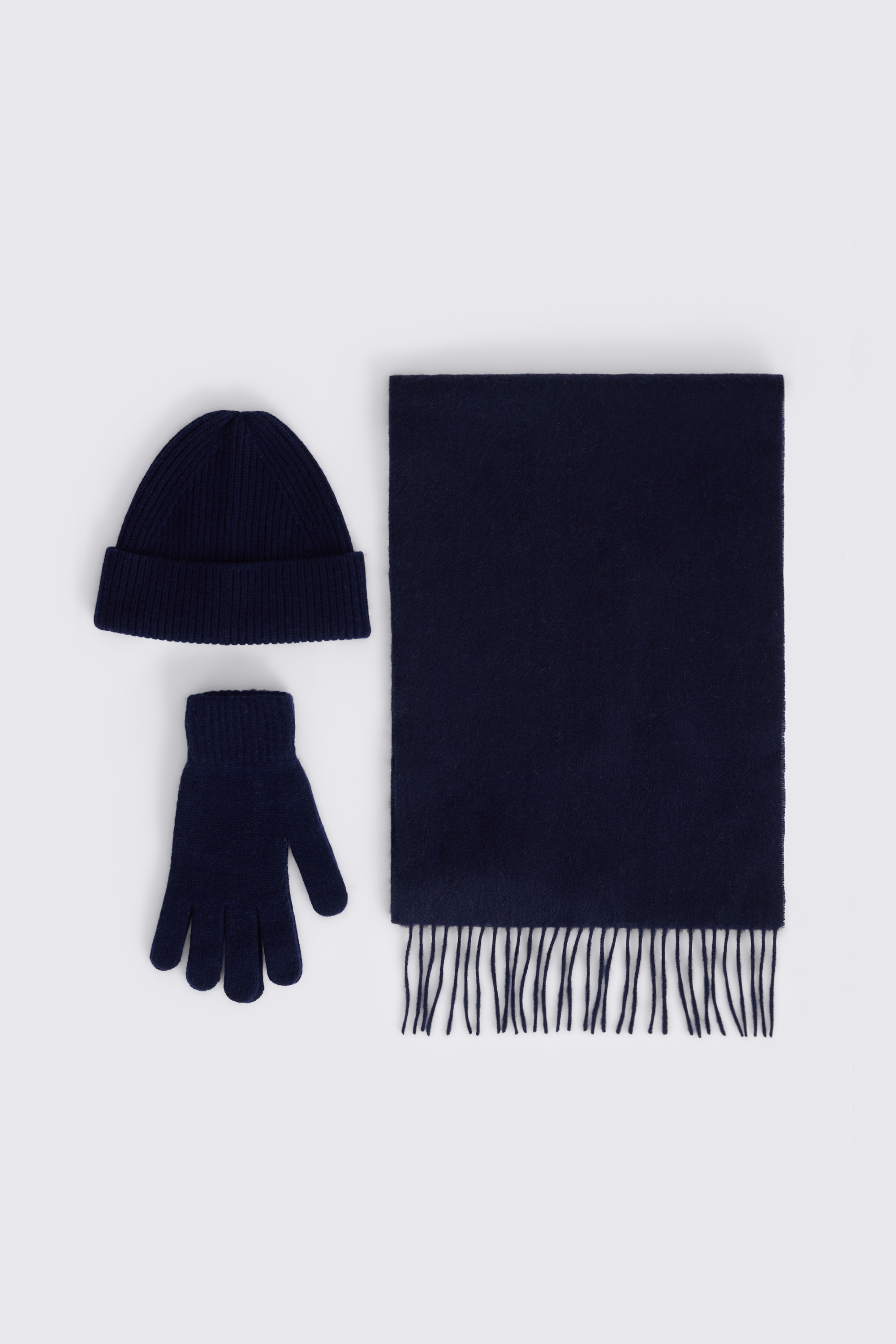 Navy Cashmere Blend Gloves