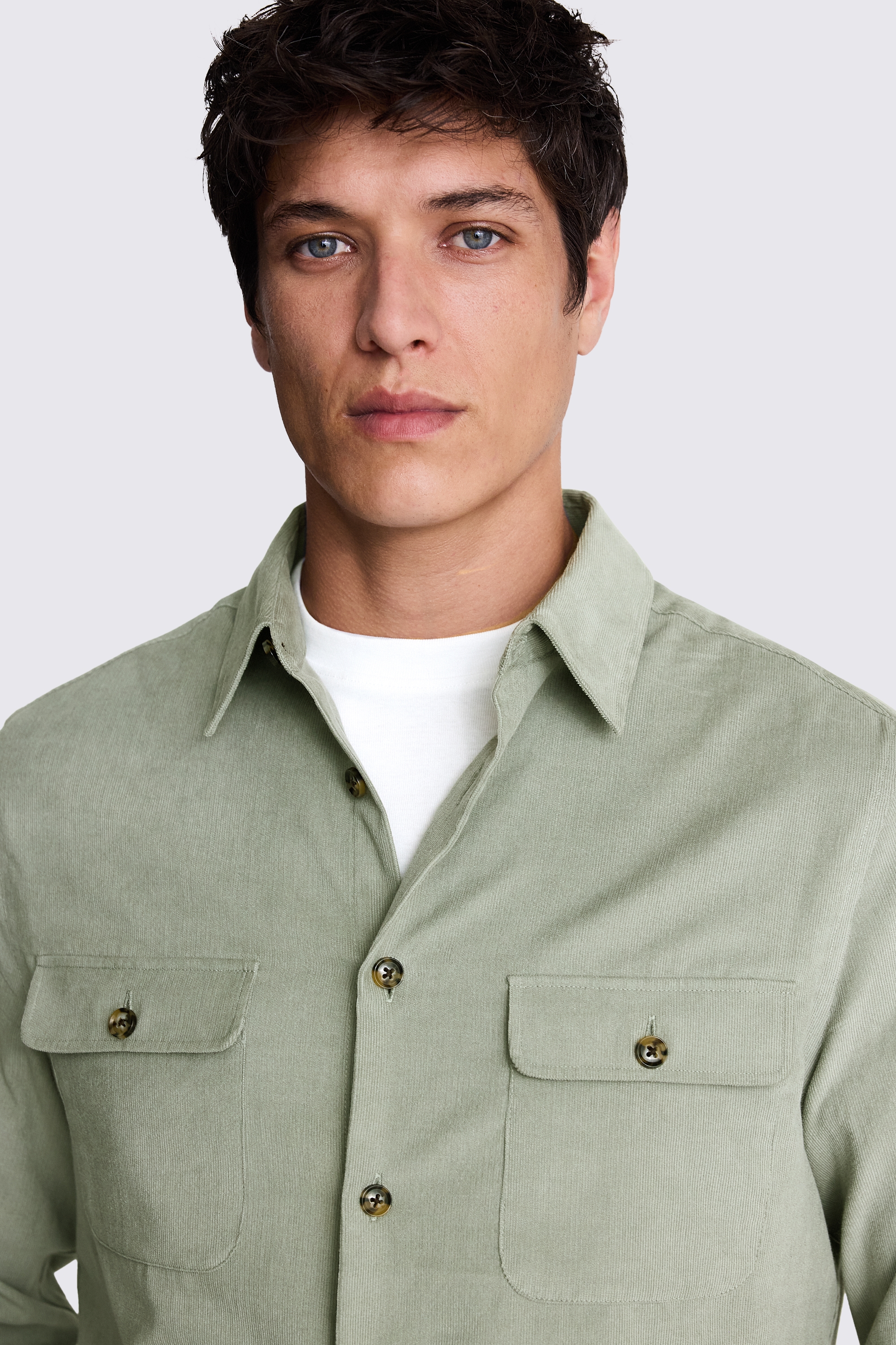 Sage Lightweight Corduroy Overshirt