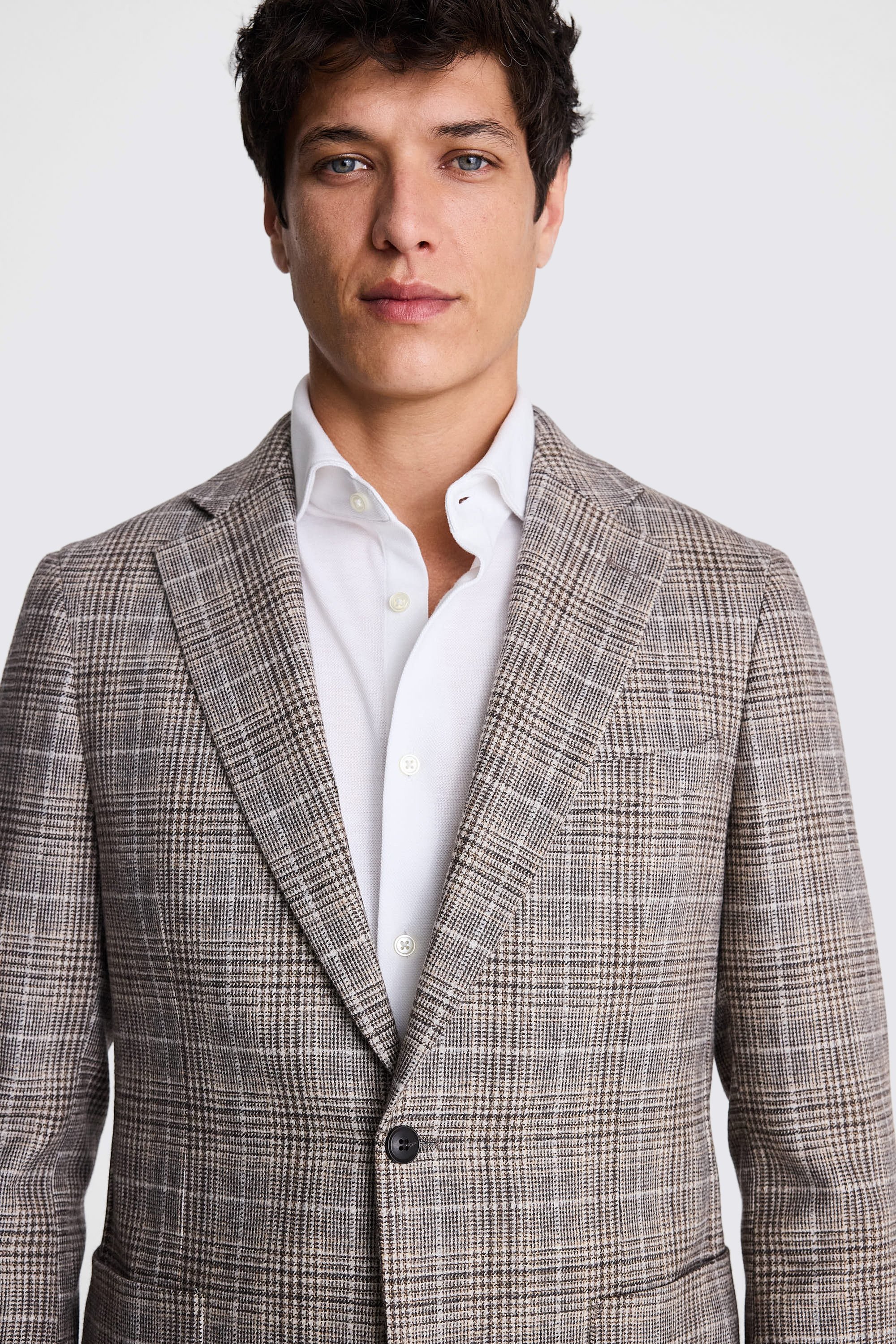 Italian Taupe Check Jacket