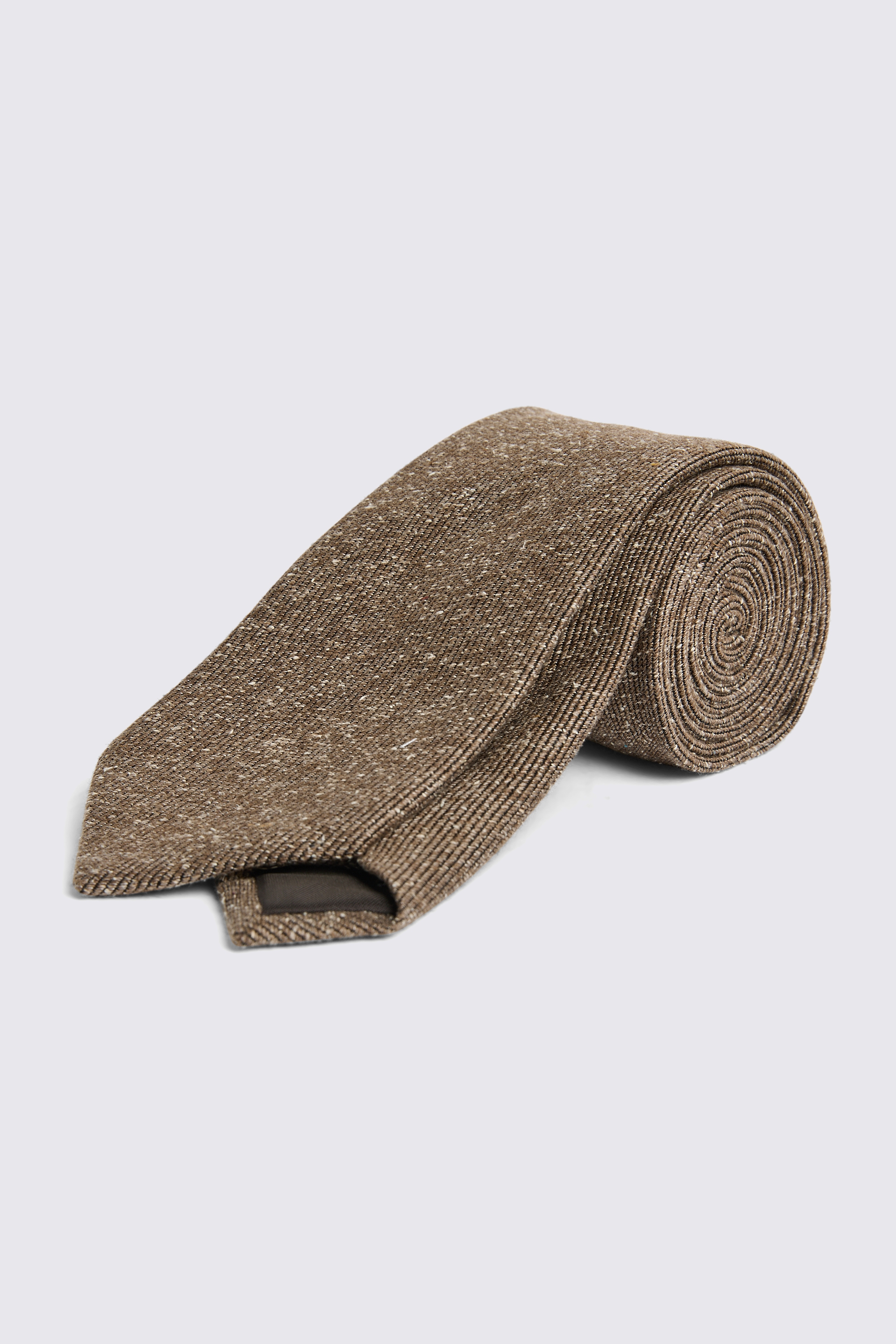Italian Neutral Plain Weave Tie