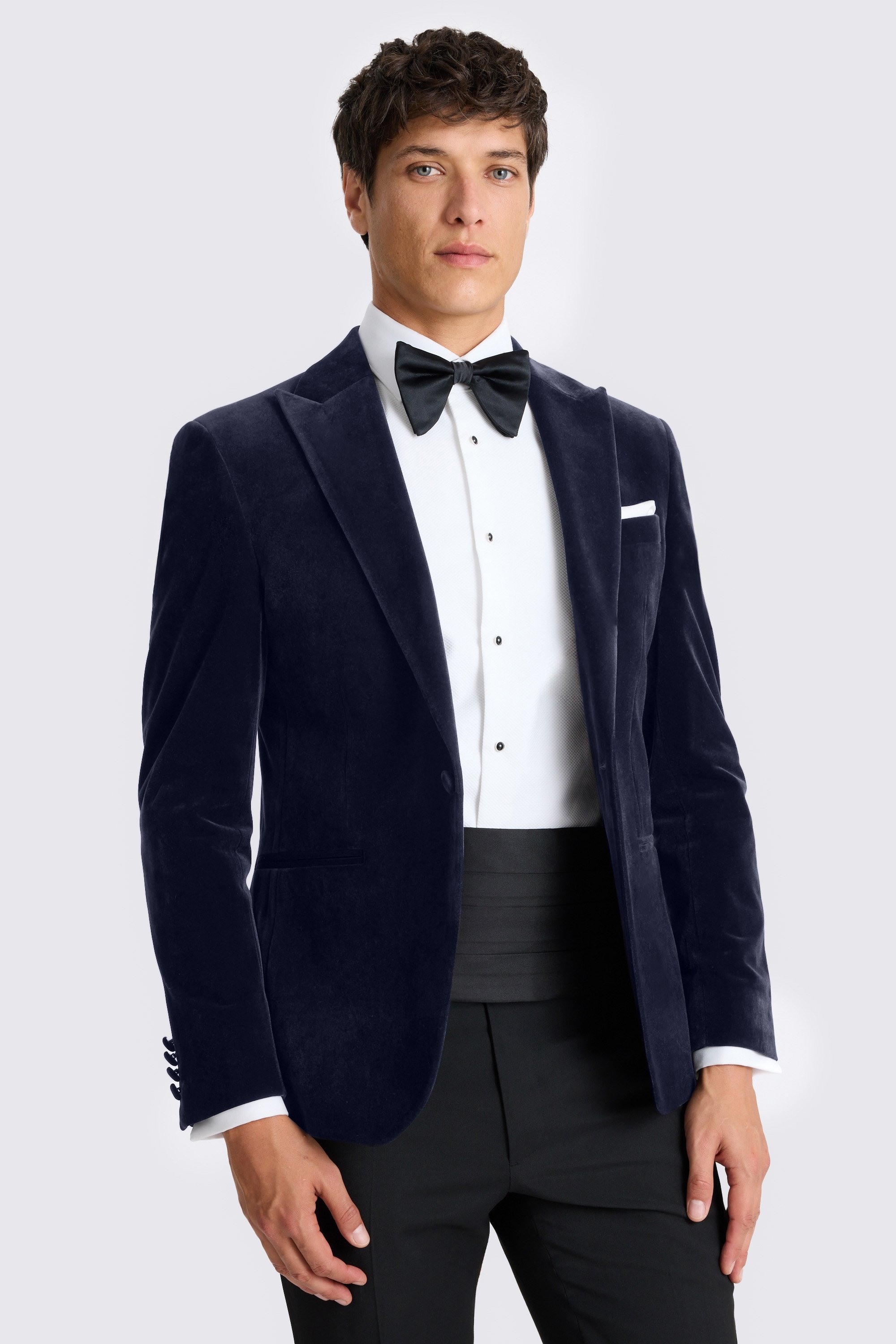Slim Fit Ink Velvet Jacket
