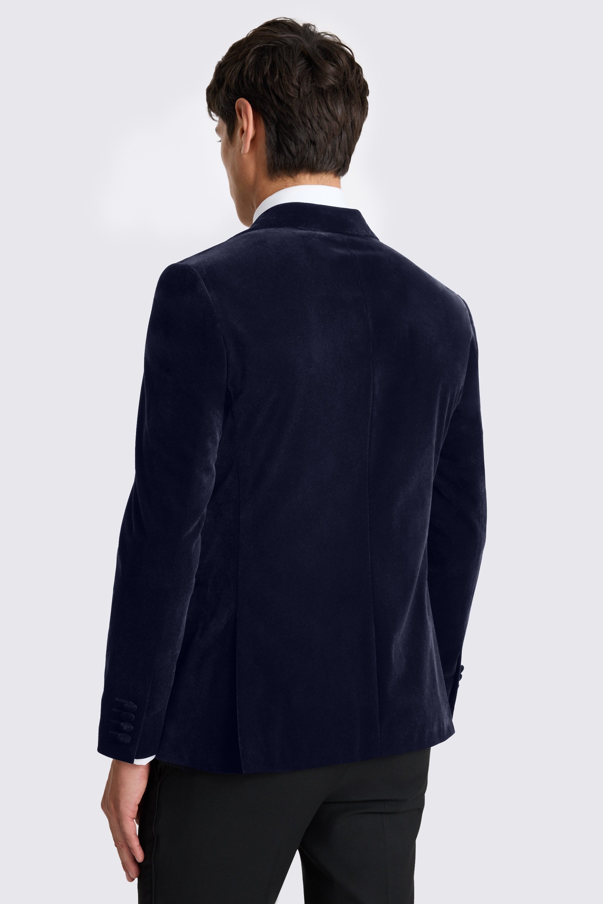 Slim Fit Ink Velvet Jacket