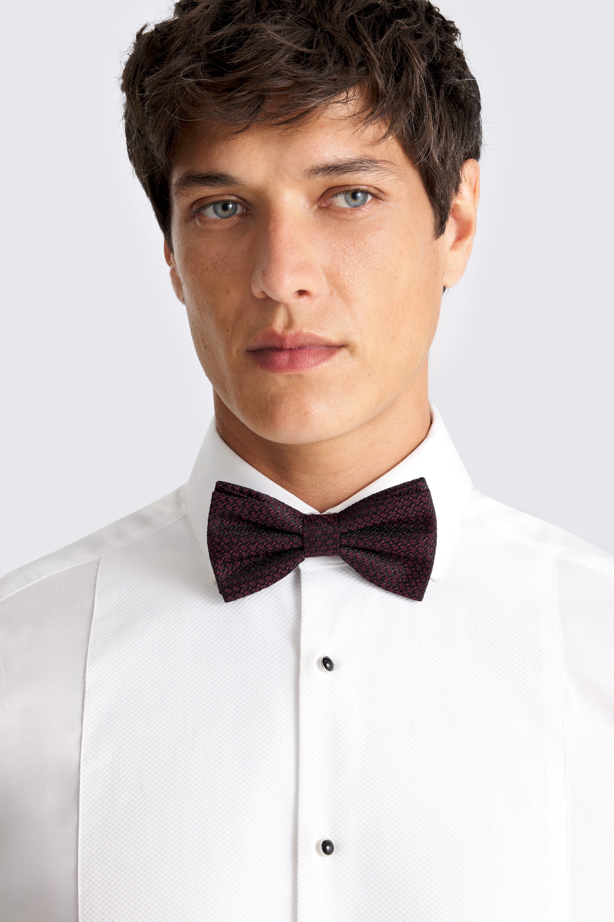 Burgundy Silk Grenadine Bow Tie